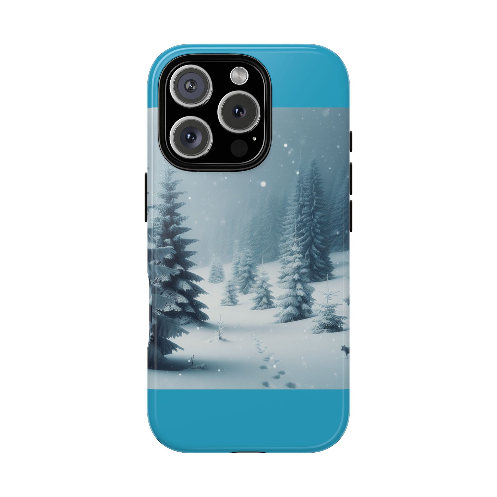Winter Forest Phone Case, Tough Cases for iPhone, Snowy Landscape Design, Nature Lover Gift, Holiday Accessories