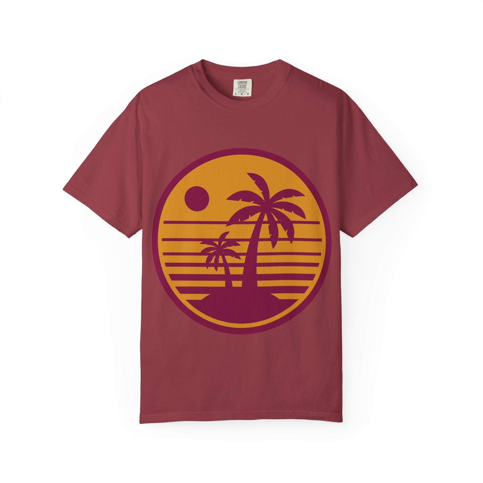 Retro Palm Tree T-Shirt for Relaxed Days, Beach Vibes Tee, Summer Apparel, Unisex Fashion, Casual Wear