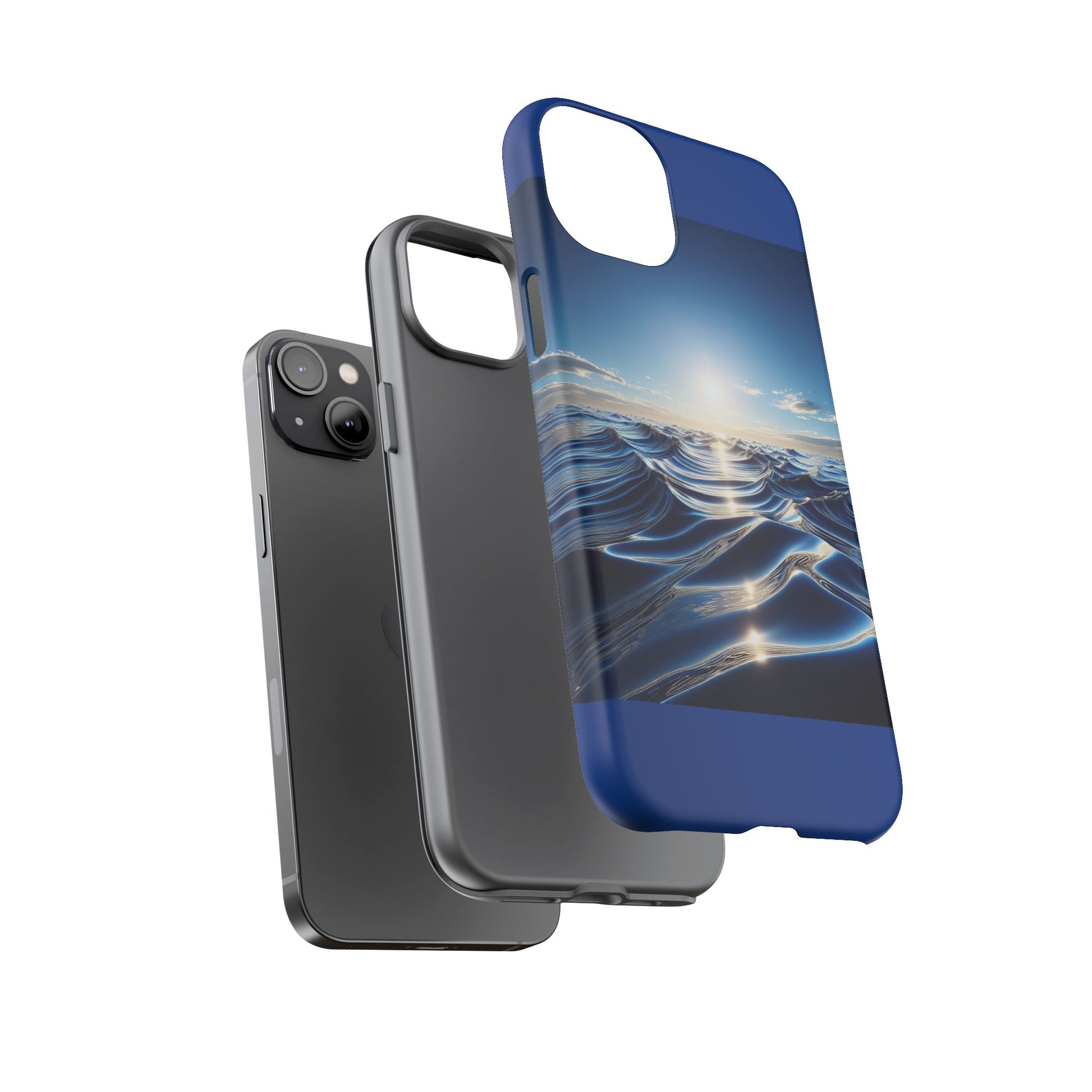 Ocean Wave Phone Case, Tough Phone Cover, Stylish Cell Case, Gift for Beach Lovers, Customizable Phone Accessory
