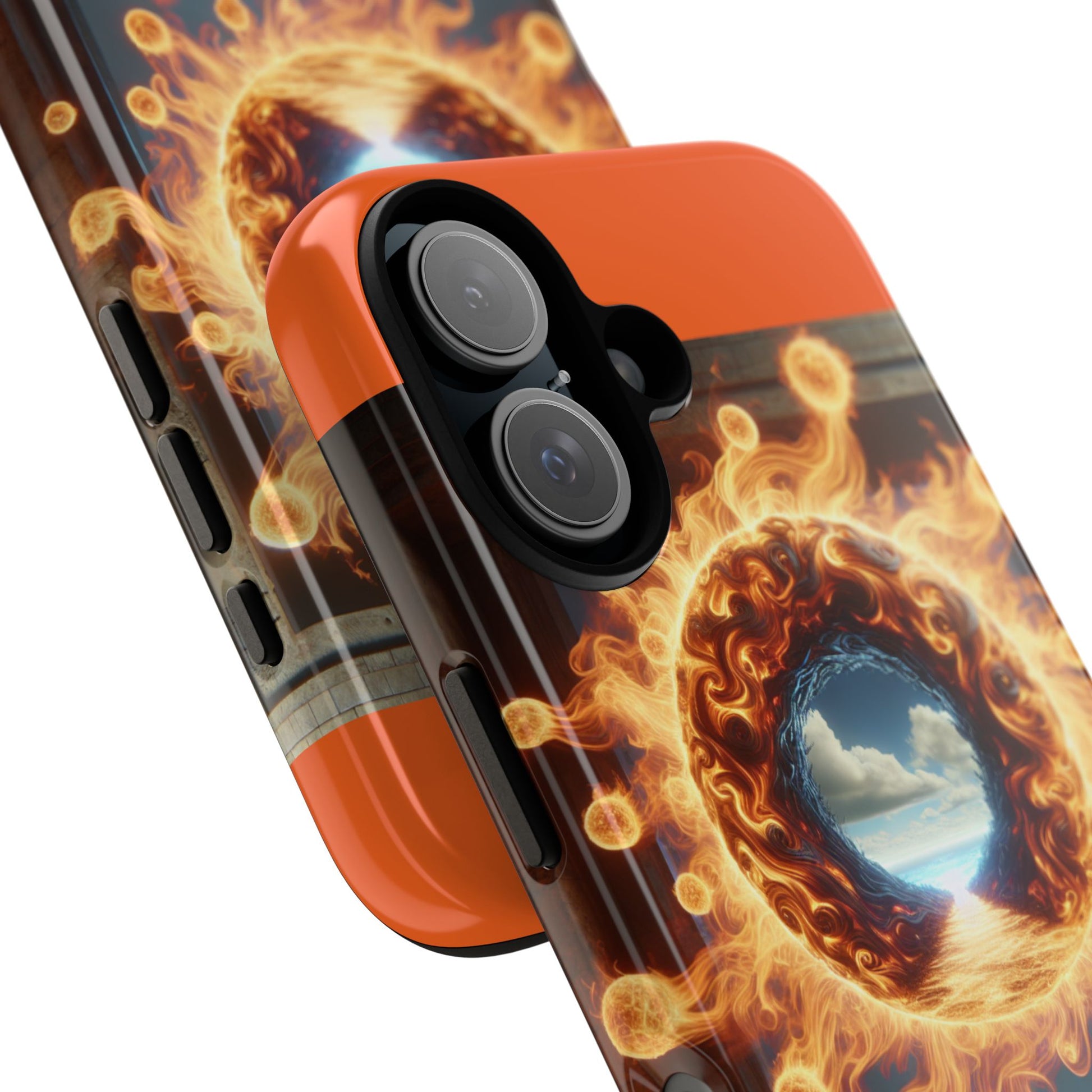 Vibrant Phone Case, Tough Cases for Gamers, Fire Element Phone Cover, Unique Protector, Game Lover Gifts