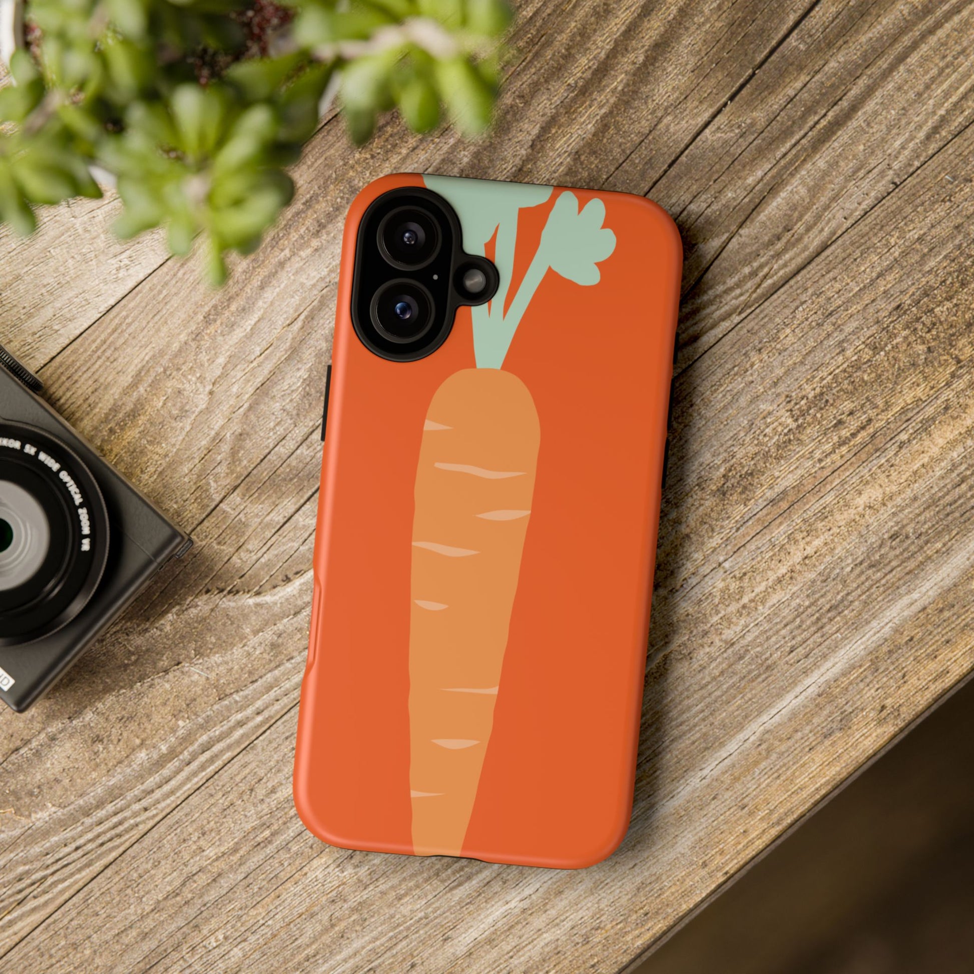 Tough Cases Carrot Phone Case, Cute Smartphone Cover, Fun Gift for Garden Lovers, Fall Decor, Vegan Accessories, Colorful Case