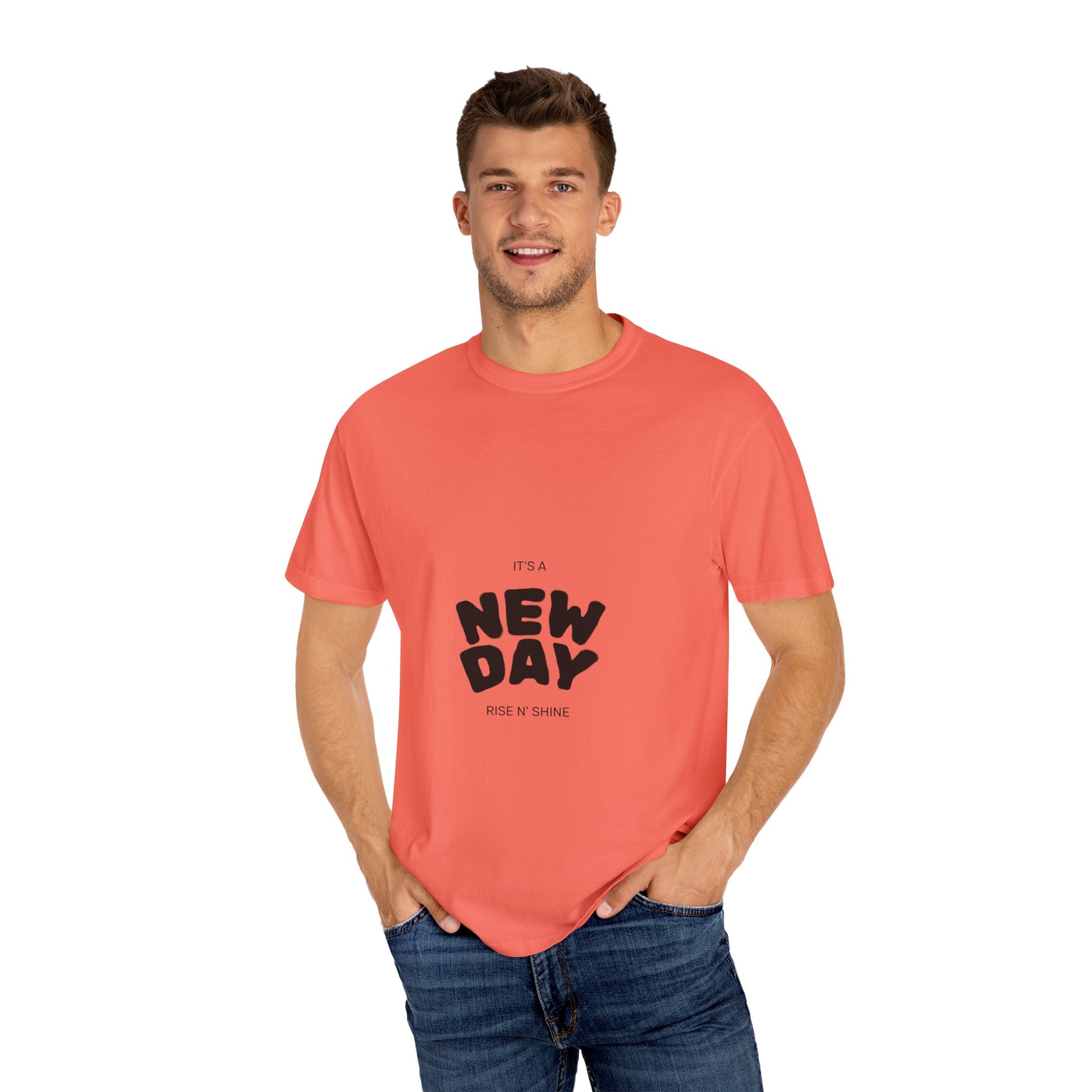 Inspirational Garment-Dyed T-Shirt, Unisex Motivational Tee, Casual Daily Wear, Gift for New Beginnings, Encouragement Apparel