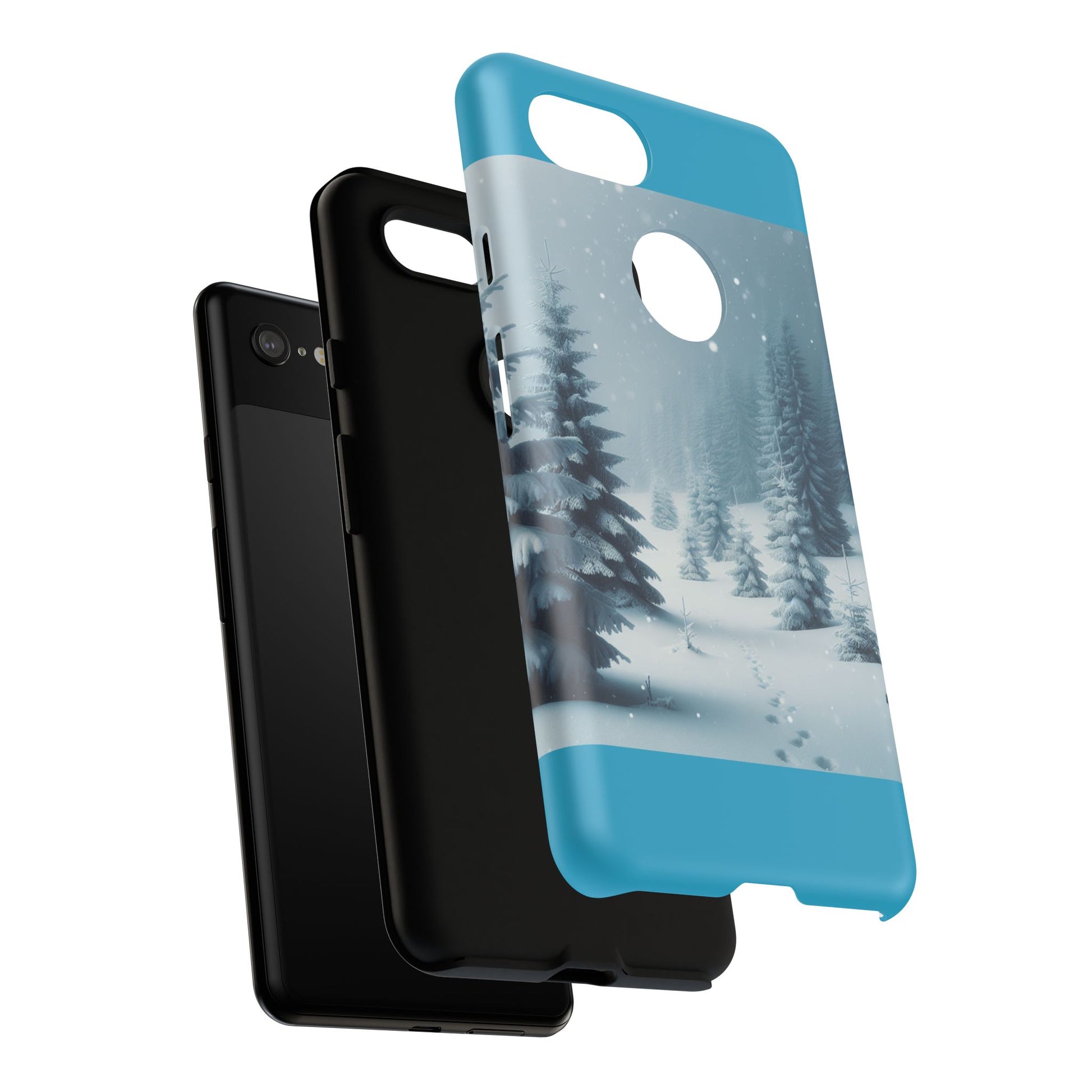Winter Forest Phone Case, Tough Cases for iPhone, Snowy Landscape Design, Nature Lover Gift, Holiday Accessories