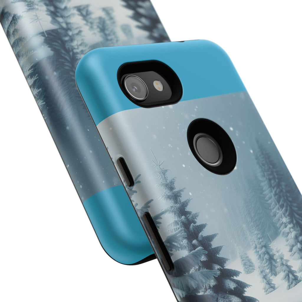 Winter Forest Phone Case, Tough Cases for iPhone, Snowy Landscape Design, Nature Lover Gift, Holiday Accessories