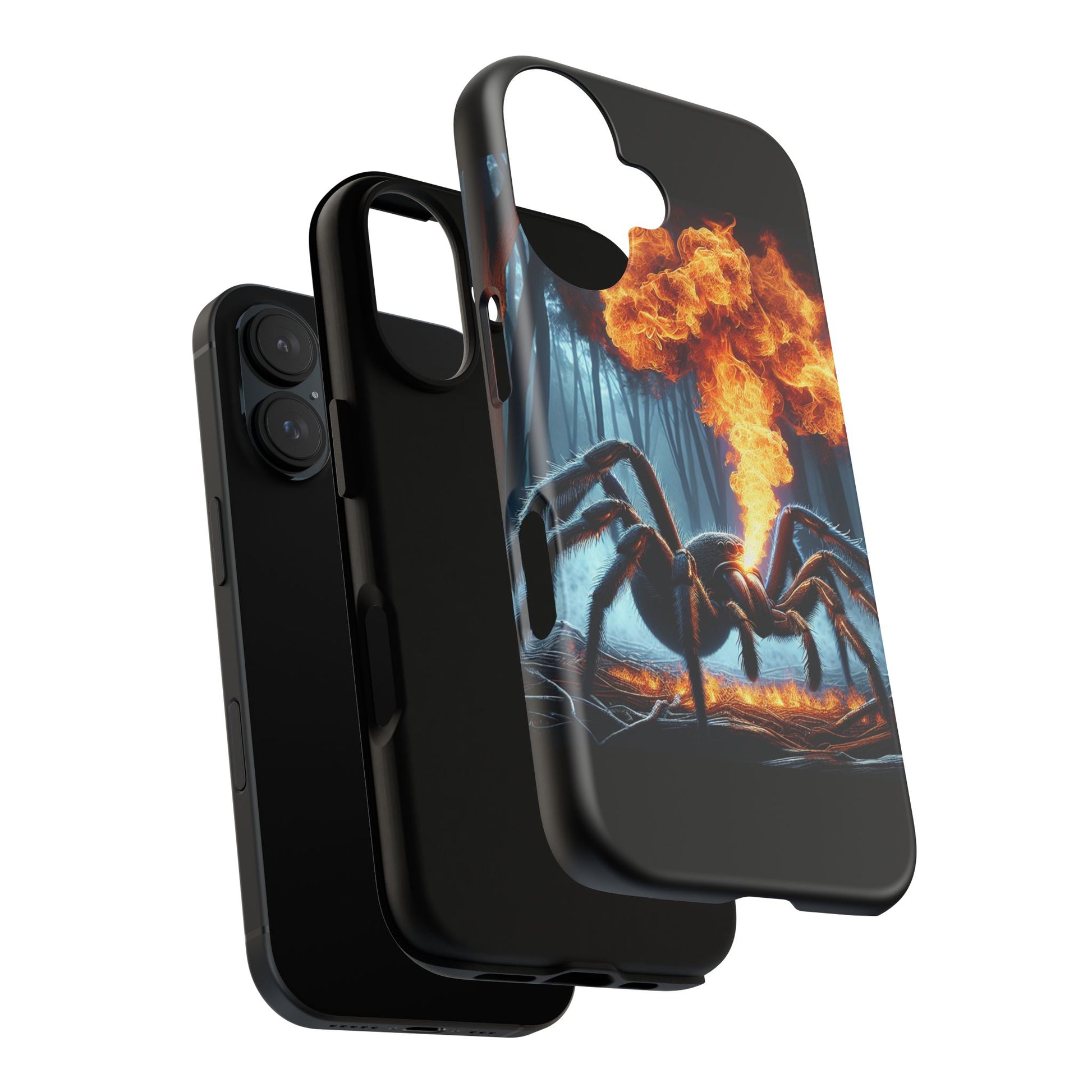 Tough Cases: Fire-Breathing Spider Phone Case, Unique Phone Cover, Halloween Gift, Geeky Accessories, Edgy Style