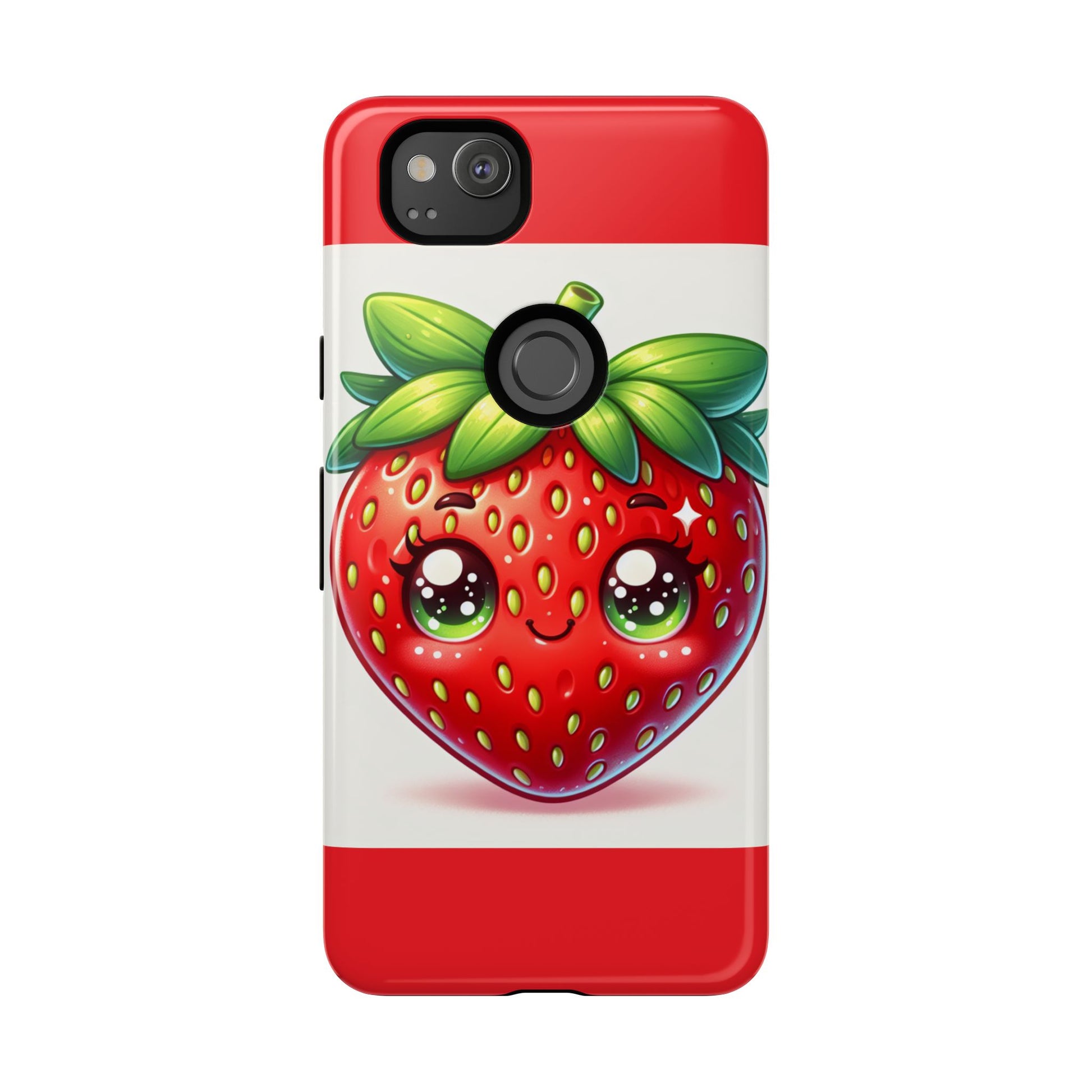 Cute Strawberry iPhone Case, Tough Phone Cases, Stylish Accessories, Fun Design for Kids and Adults, Perfect Gift for All Occasions