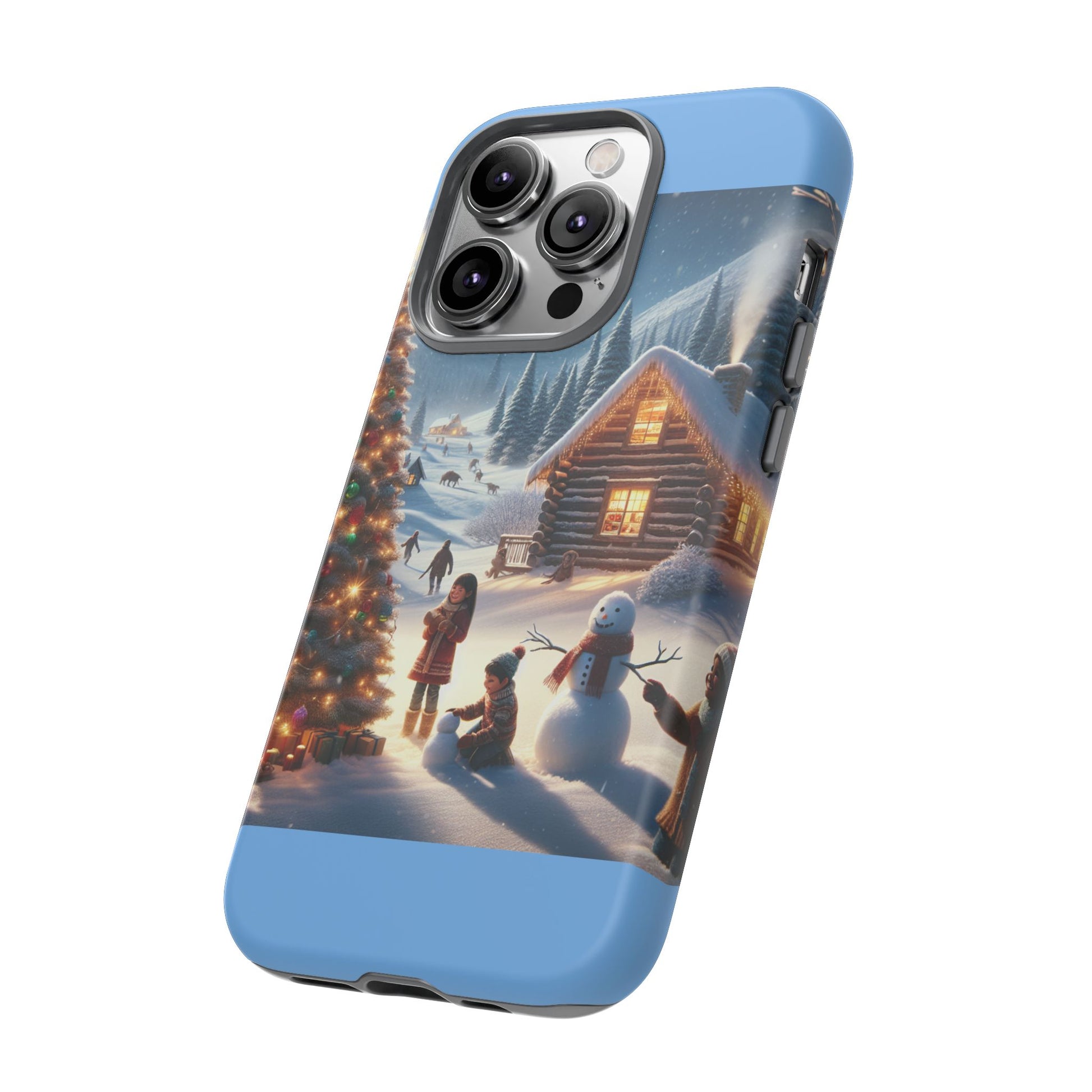 Winter Wonderland Phone Case, Holiday Gift for Him/Her, Cute Christmas Phone Cover, Unique Winter Scene Case, Festive Tech Accessories