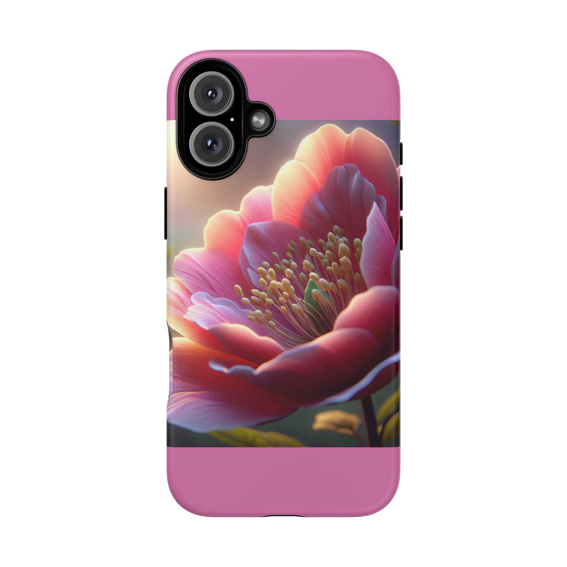 Pink Floral Phone Case, Tough Cases, Floral Design, Phone Accessory Gift, Nature Inspired, Trendy Tech Case