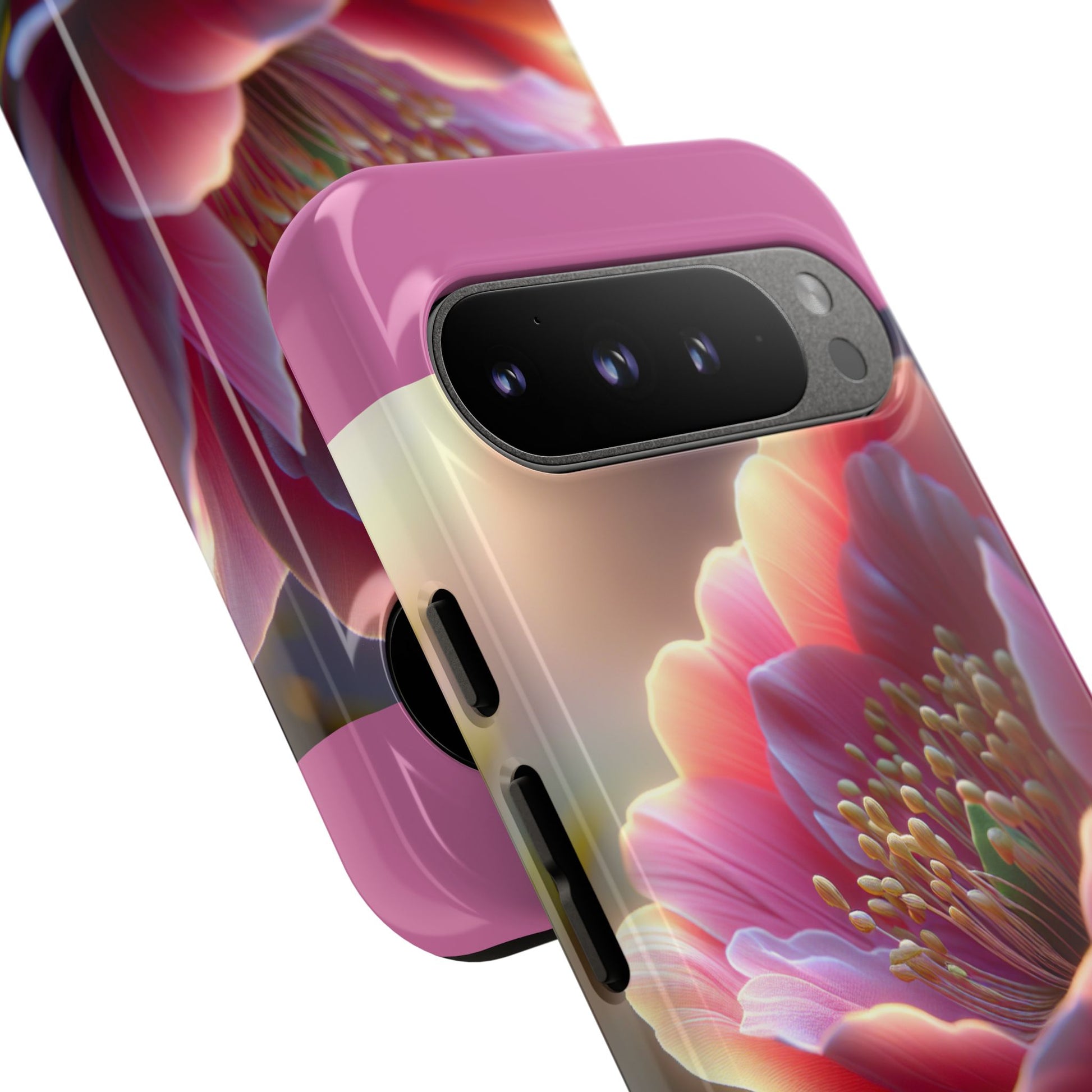 Pink Floral Phone Case, Tough Cases, Floral Design, Phone Accessory Gift, Nature Inspired, Trendy Tech Case