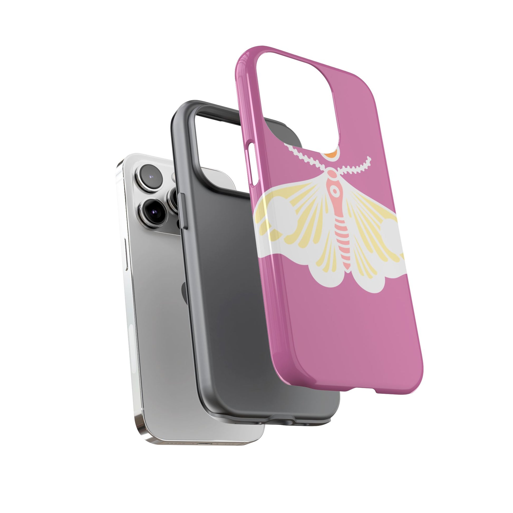 Colorful Moth Phone Case | Tough Cases for iPhone, Unique Gift, Nature Lovers, Boho Style, Trendy Accessories
