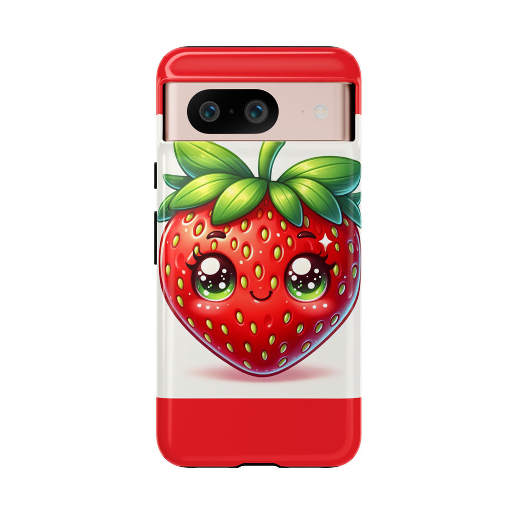 Cute Strawberry iPhone Case, Tough Phone Cases, Stylish Accessories, Fun Design for Kids and Adults, Perfect Gift for All Occasions