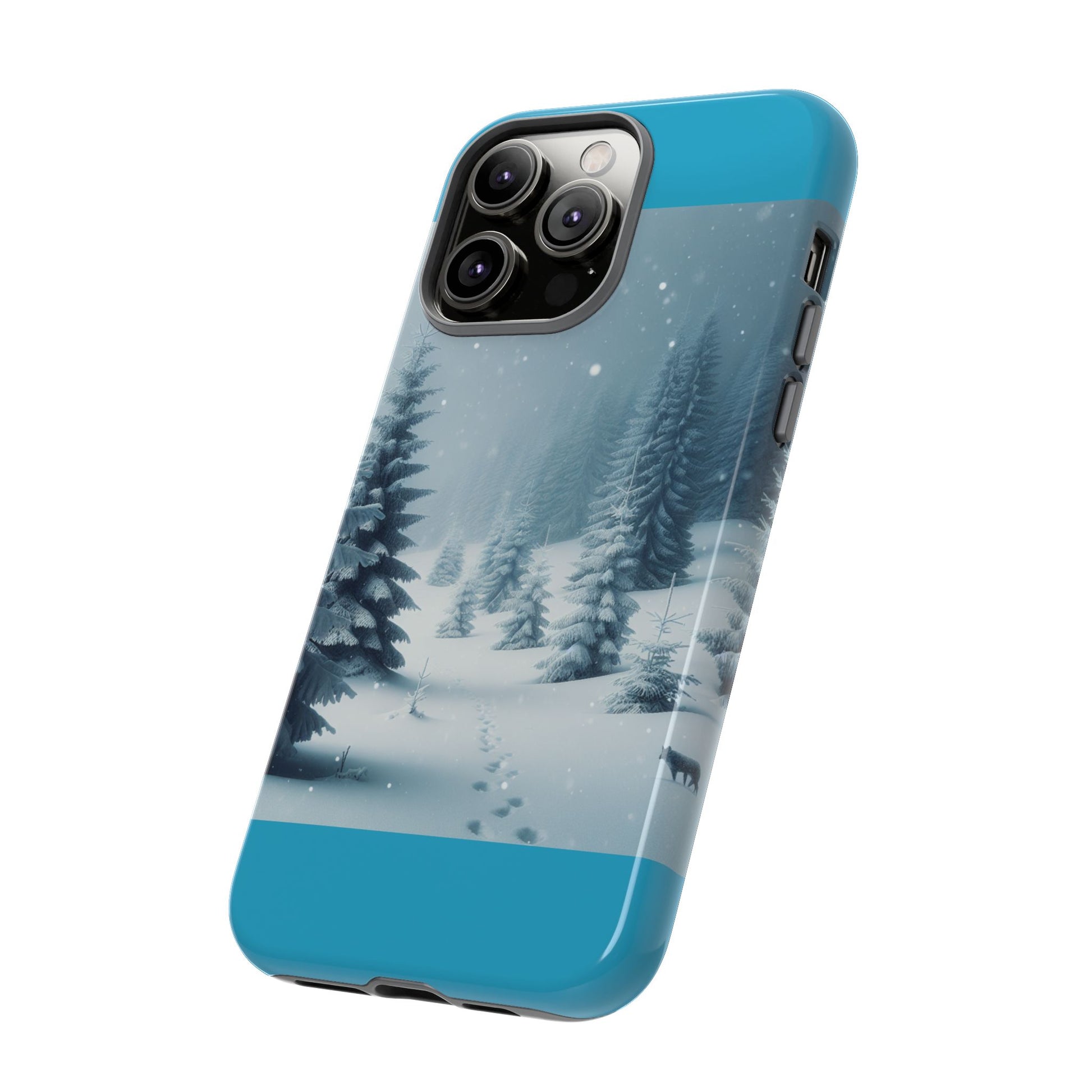 Winter Forest Phone Case, Tough Cases for iPhone, Snowy Landscape Design, Nature Lover Gift, Holiday Accessories