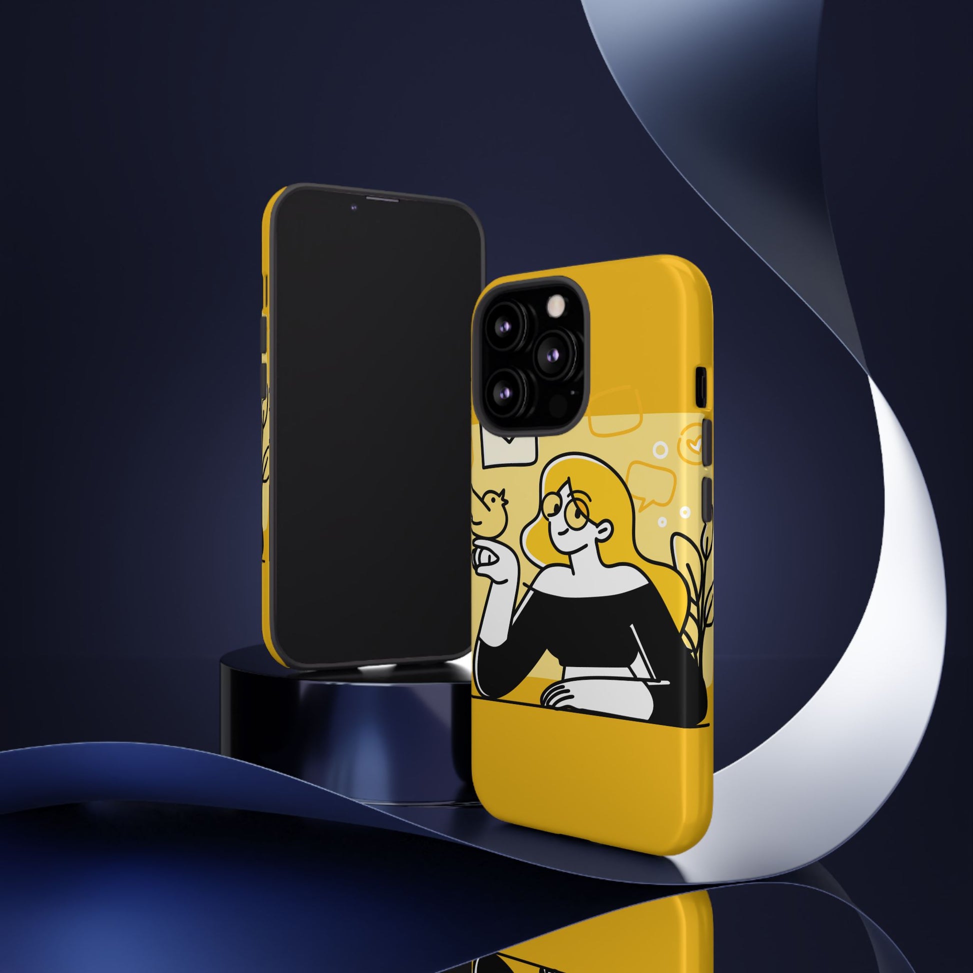 Chic Phone Case with Playful Design, Smartphone Cover, Unique Gift, Trendy Accessory, Eco-Friendly Case