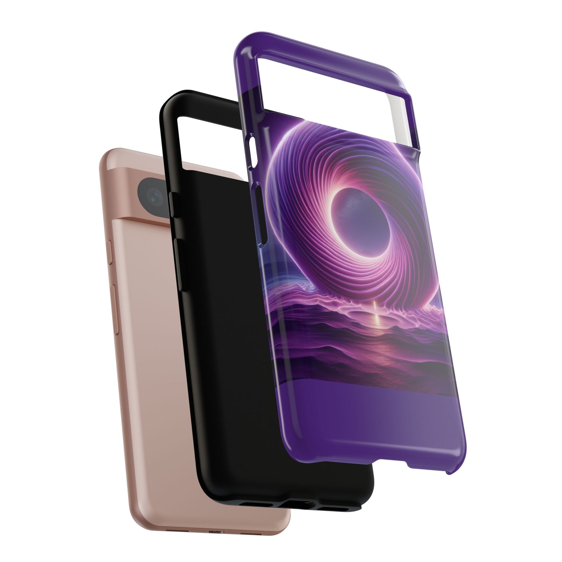 Colorful Phone Case with Swirling Design, Tough Phone Cover, Cosmic Phone Protector, Unique Gift for Tech Lovers, Stylish Smartphone Shell