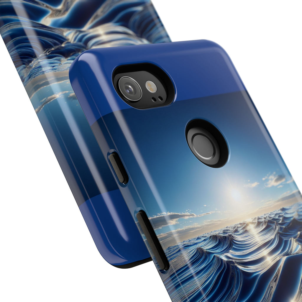 Ocean Wave Phone Case, Tough Phone Cover, Stylish Cell Case, Gift for Beach Lovers, Customizable Phone Accessory