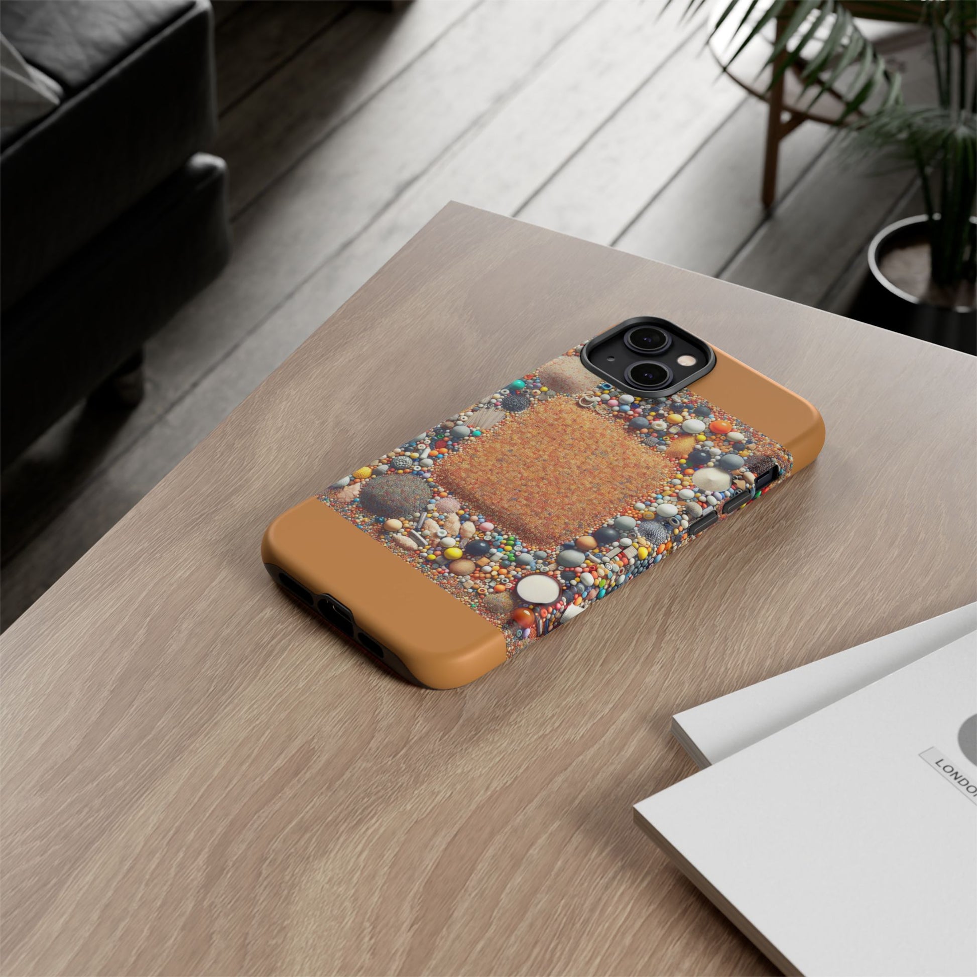 Colorful Phone Case with Unique Texture, Tough Case, Phone Accessory, Trendy Design, Gift for Tech Lovers, Durable Protection