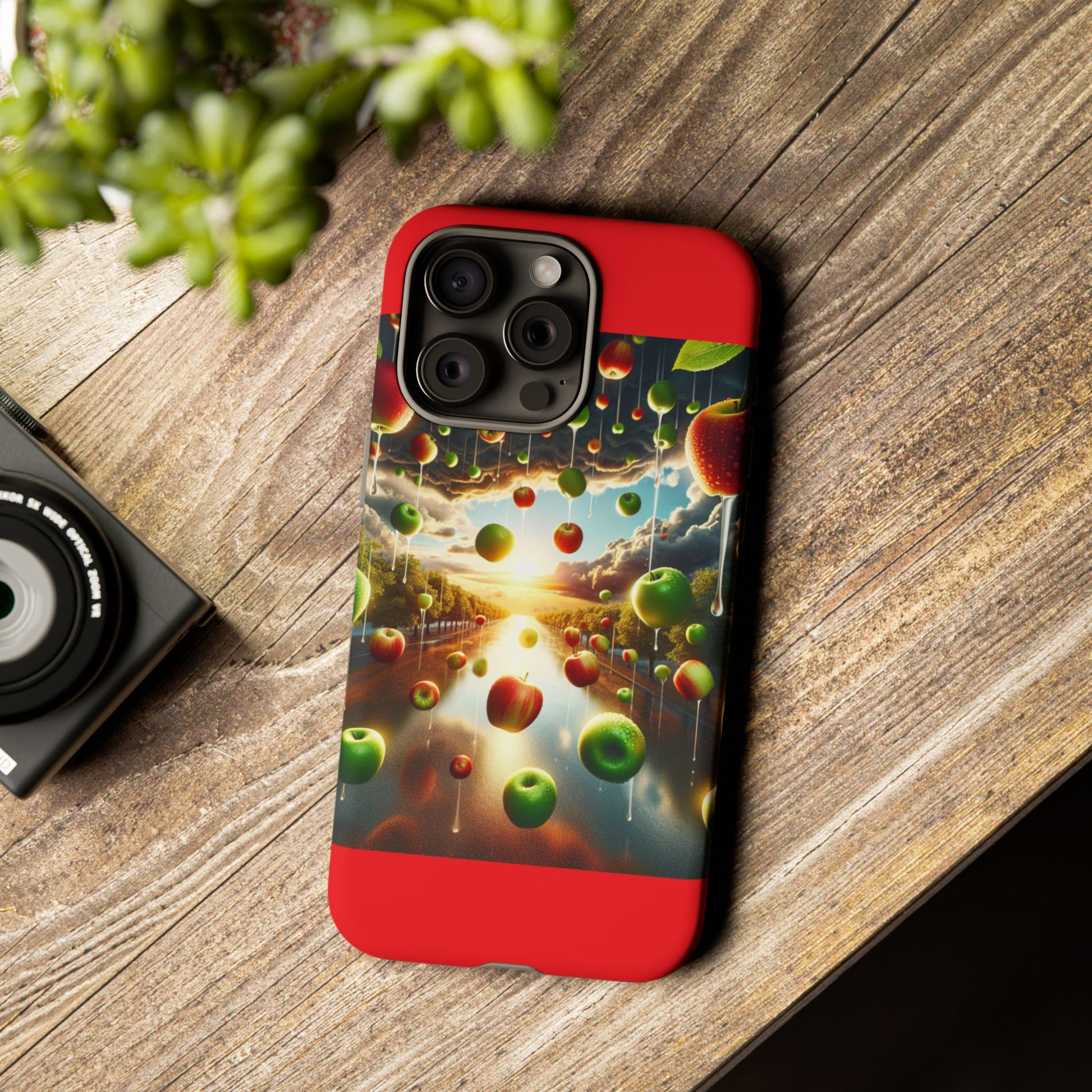 Vibrant Phone Case with Artistic Apple Design, Unique Gift for Art Lovers, Trendy Accessory for Any Occasion, Stylish Smartphone Cover