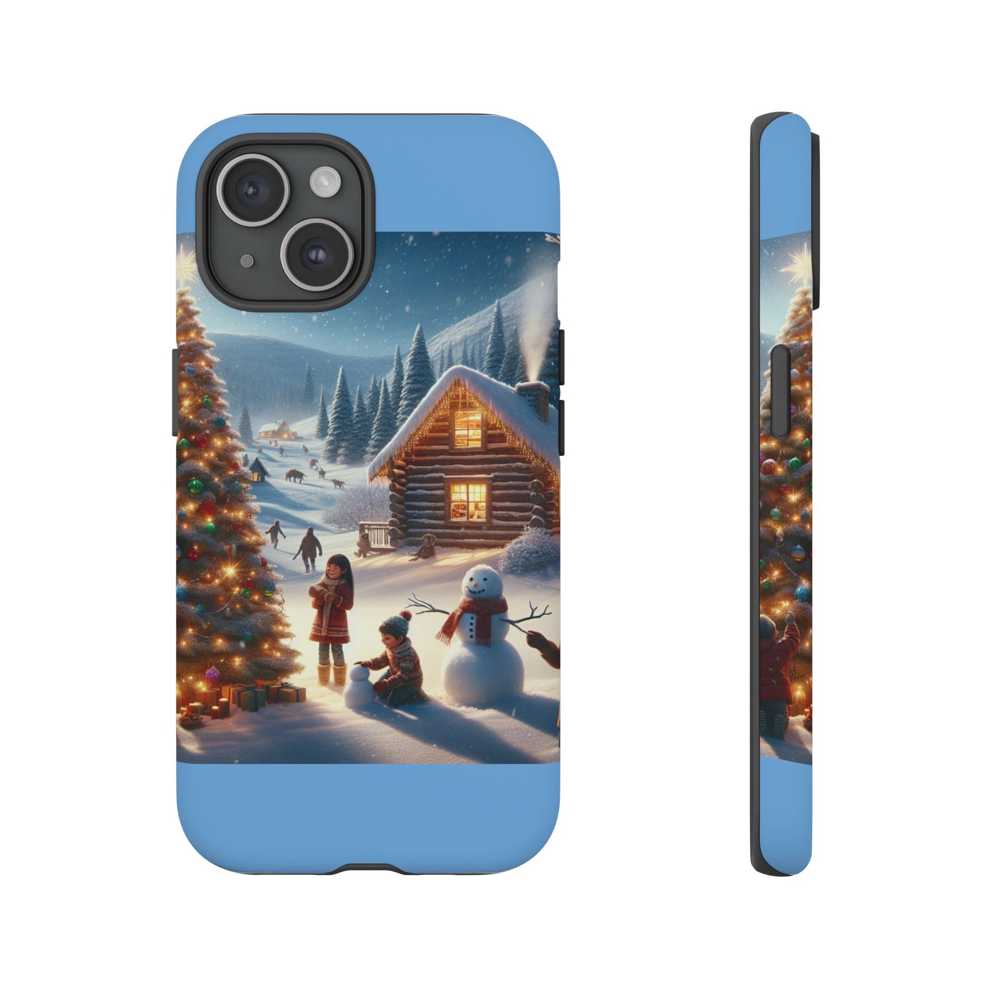 Winter Wonderland Phone Case, Holiday Gift for Him/Her, Cute Christmas Phone Cover, Unique Winter Scene Case, Festive Tech Accessories
