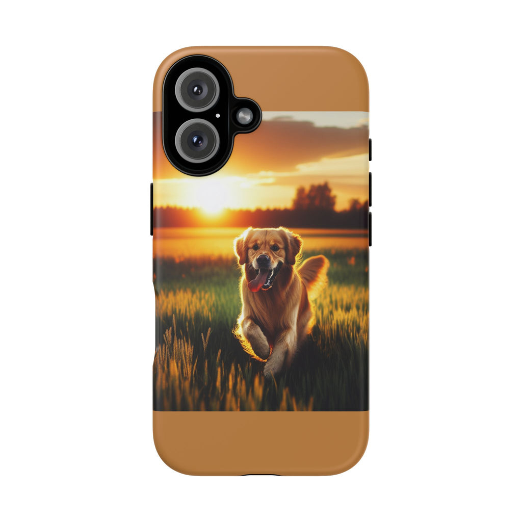 Golden Retriever Phone Case, Pet Lover Gift, Sunset Dog Design, Tough Cases, Cute Animal Accessory, Birthday Present, Christmas Gift