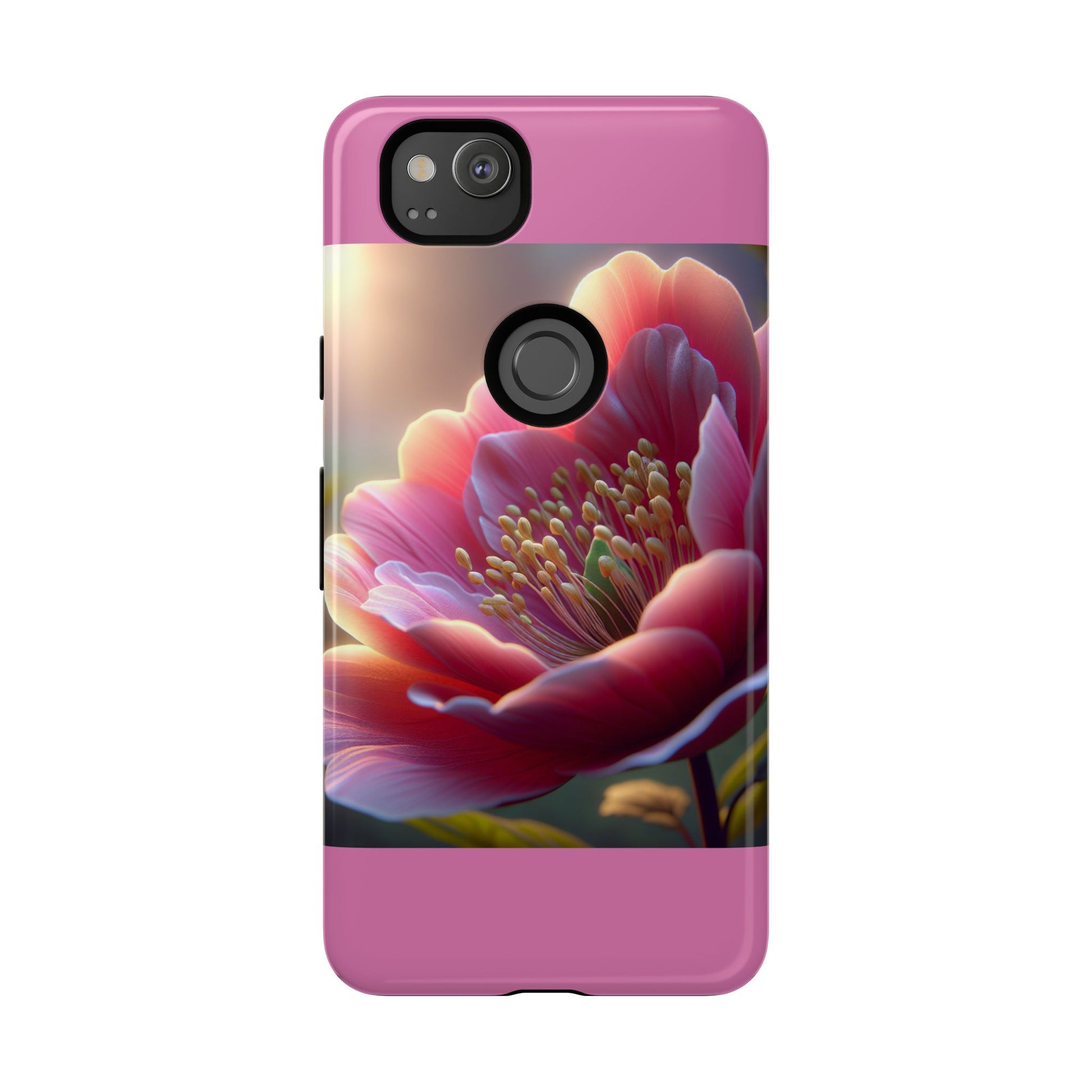 Pink Floral Phone Case, Tough Cases, Floral Design, Phone Accessory Gift, Nature Inspired, Trendy Tech Case