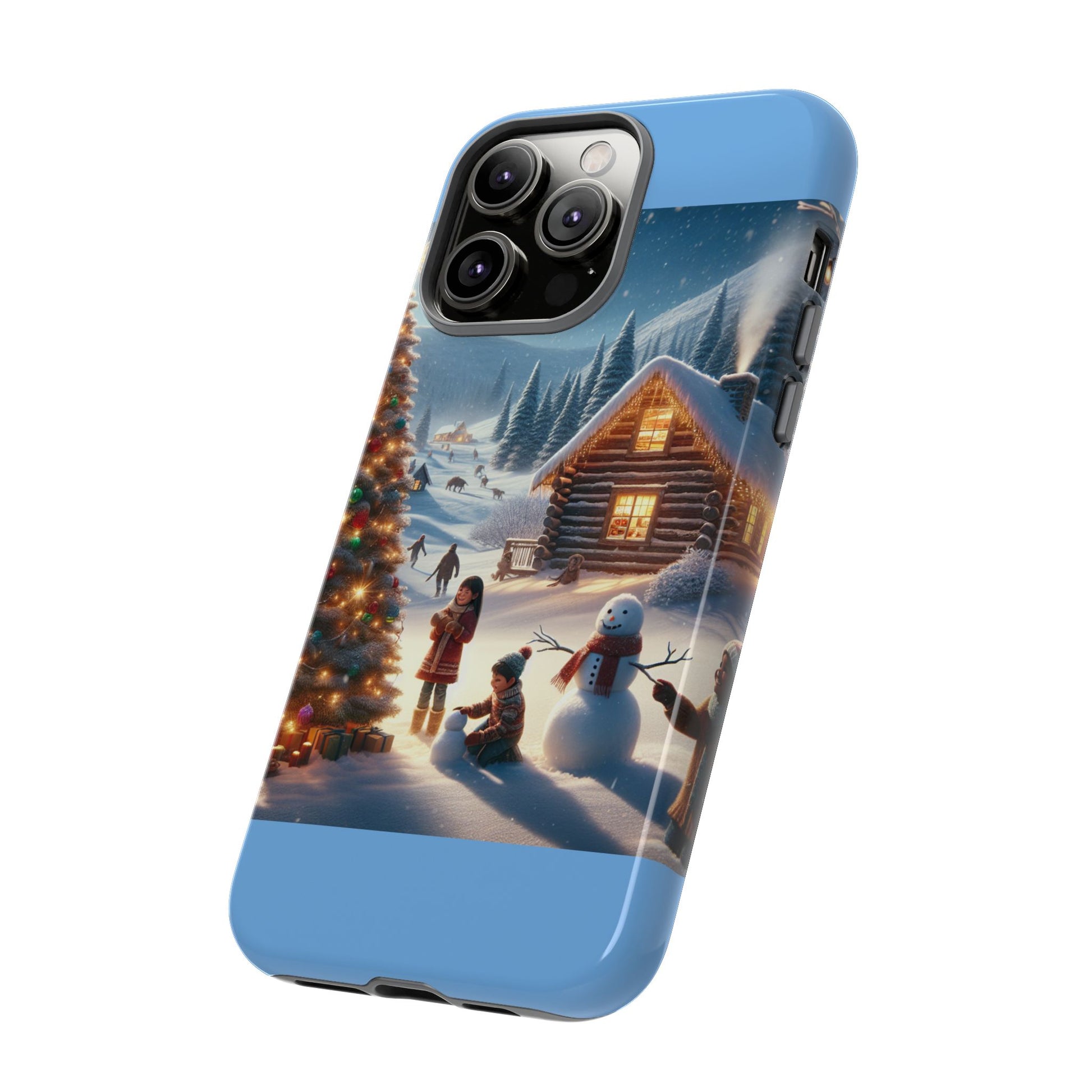 Winter Wonderland Phone Case, Holiday Gift for Him/Her, Cute Christmas Phone Cover, Unique Winter Scene Case, Festive Tech Accessories