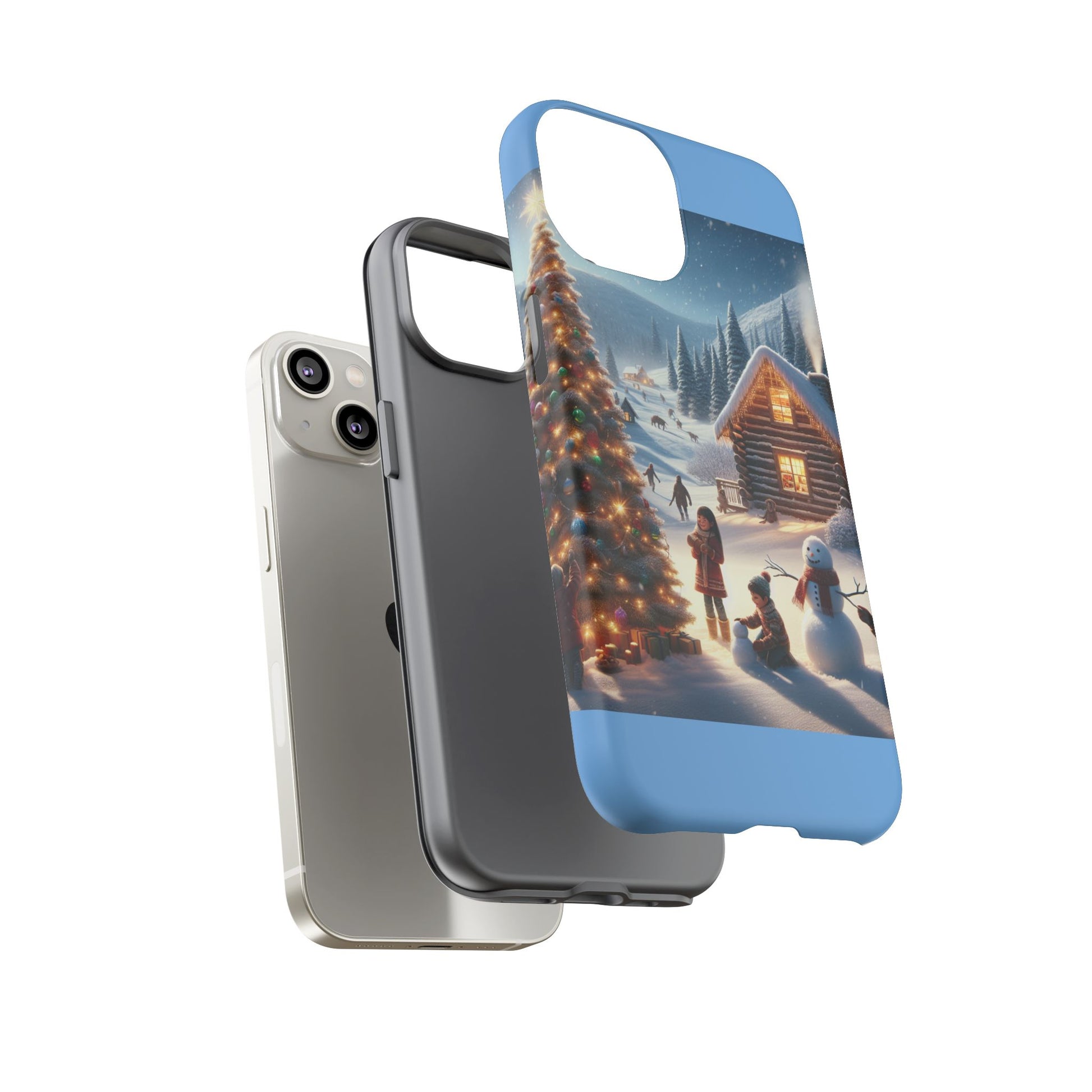 Winter Wonderland Phone Case, Holiday Gift for Him/Her, Cute Christmas Phone Cover, Unique Winter Scene Case, Festive Tech Accessories