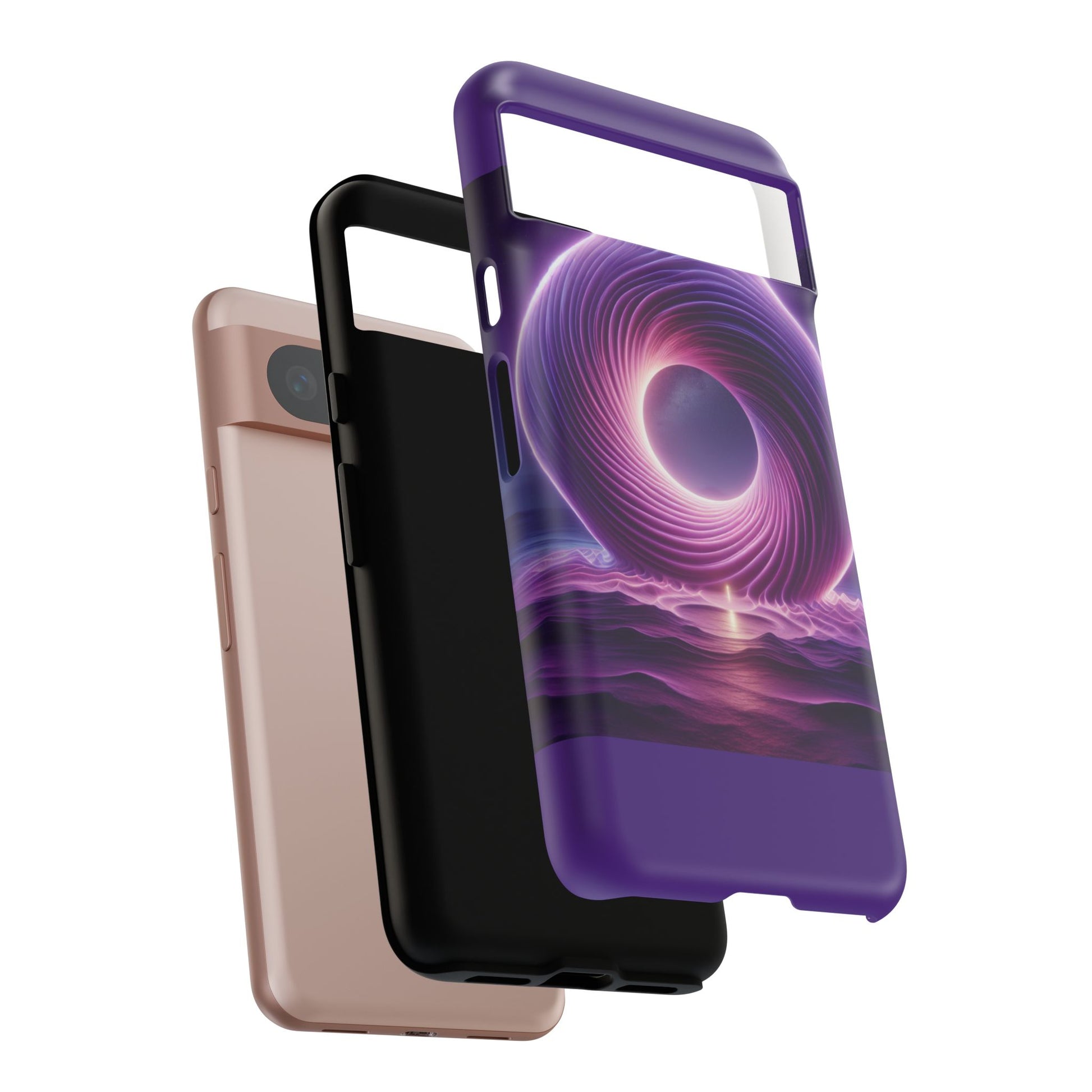 Colorful Phone Case with Swirling Design, Tough Phone Cover, Cosmic Phone Protector, Unique Gift for Tech Lovers, Stylish Smartphone Shell