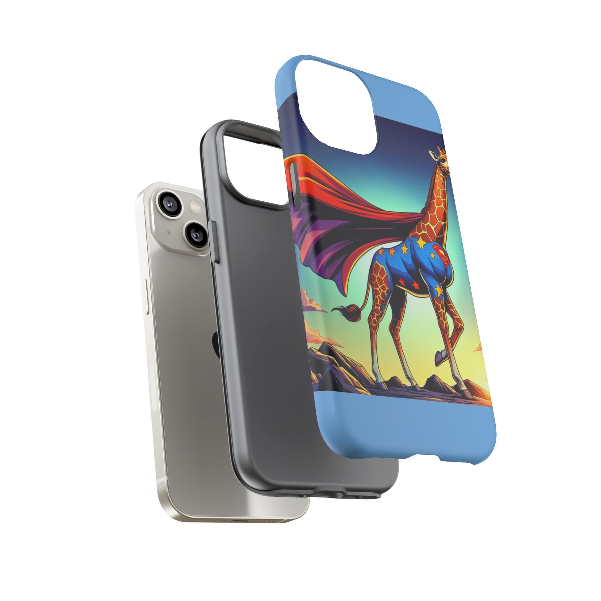 Superhero Giraffe Phone Case | Tough Cases, Unique Gifts, Animal Lover Accessories, Fun Tech Protectors, Cute Phone Covers, Birthday Gift