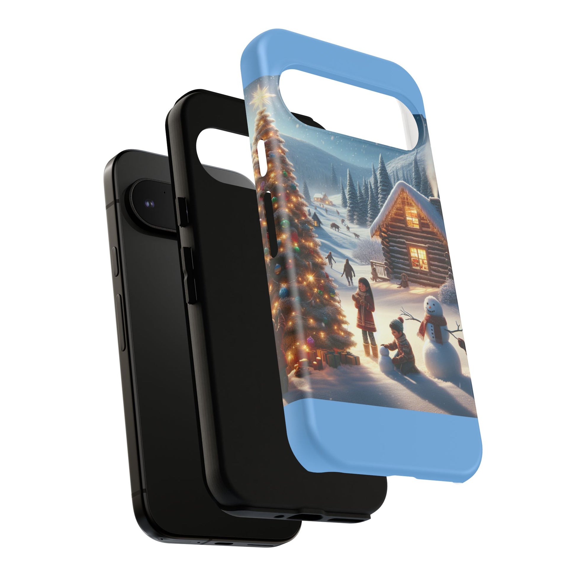 Winter Wonderland Phone Case, Holiday Gift for Him/Her, Cute Christmas Phone Cover, Unique Winter Scene Case, Festive Tech Accessories