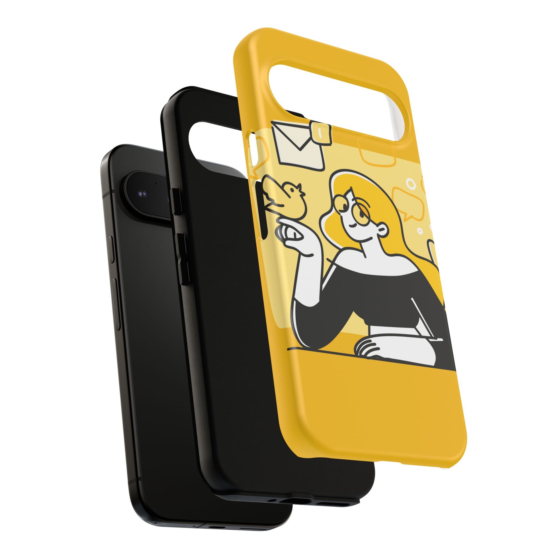 Chic Phone Case with Playful Design, Smartphone Cover, Unique Gift, Trendy Accessory, Eco-Friendly Case