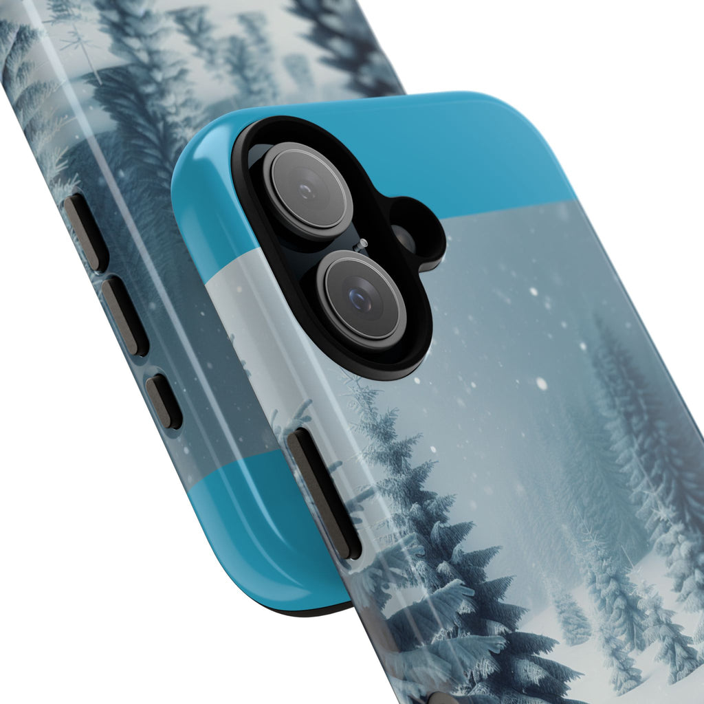 Winter Forest Phone Case, Tough Cases for iPhone, Snowy Landscape Design, Nature Lover Gift, Holiday Accessories