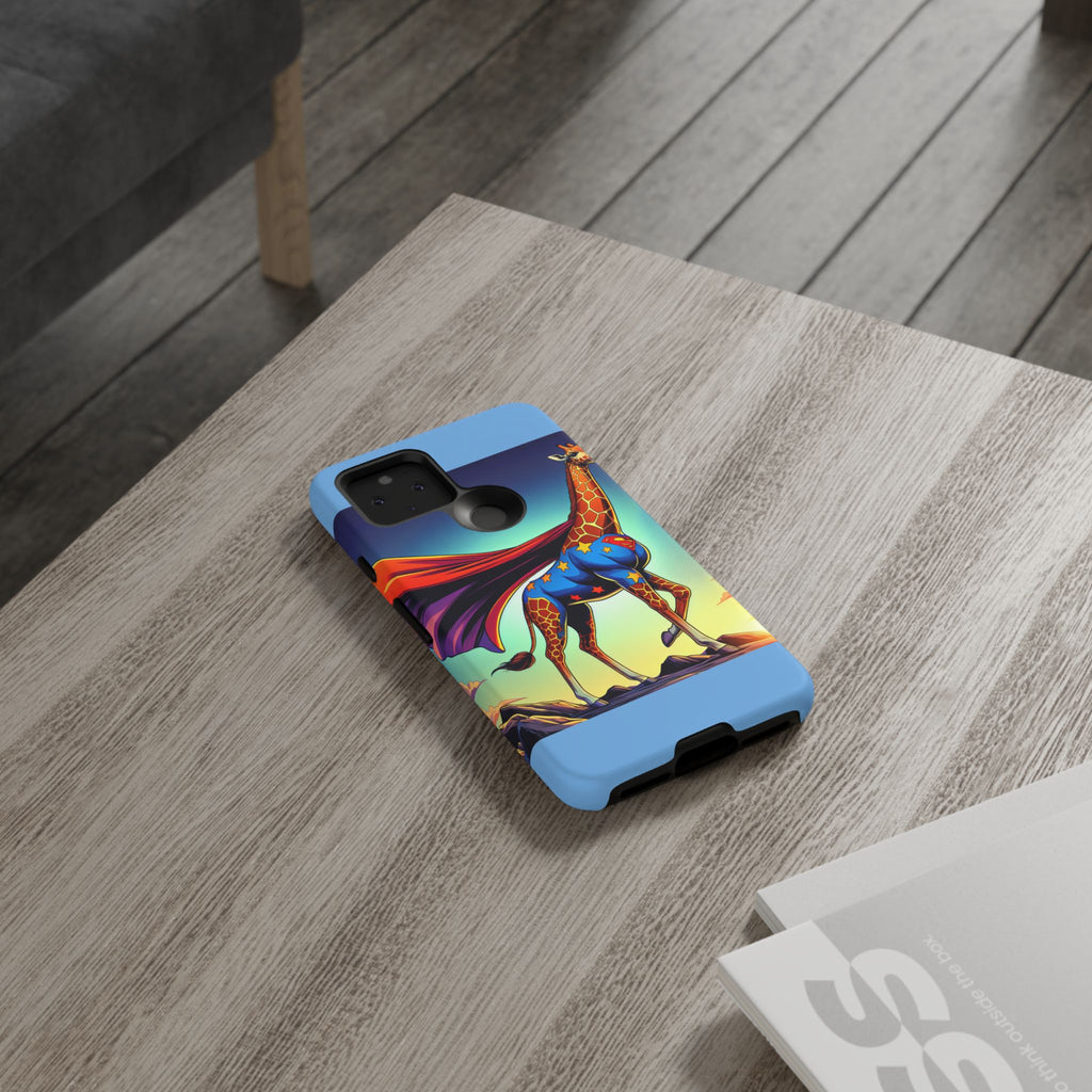 Superhero Giraffe Phone Case | Tough Cases, Unique Gifts, Animal Lover Accessories, Fun Tech Protectors, Cute Phone Covers, Birthday Gift