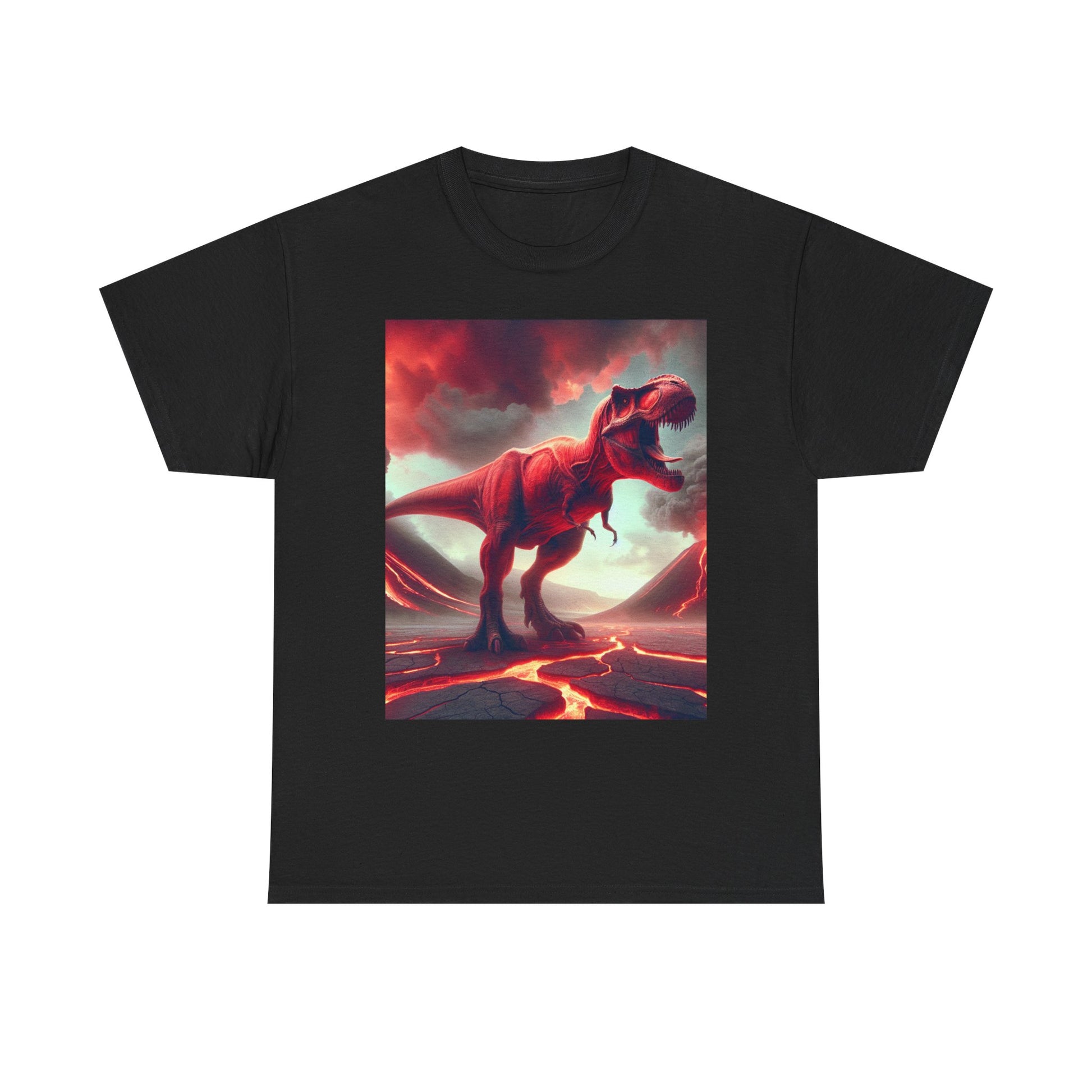 Dinosaur Lava Unisex Tee, Fun Graphic Tee for Kids and Adults, Perfect Gift for Dinosaur Lovers, Casual Wear, Birthday Gift, Nerdy T-Shirt