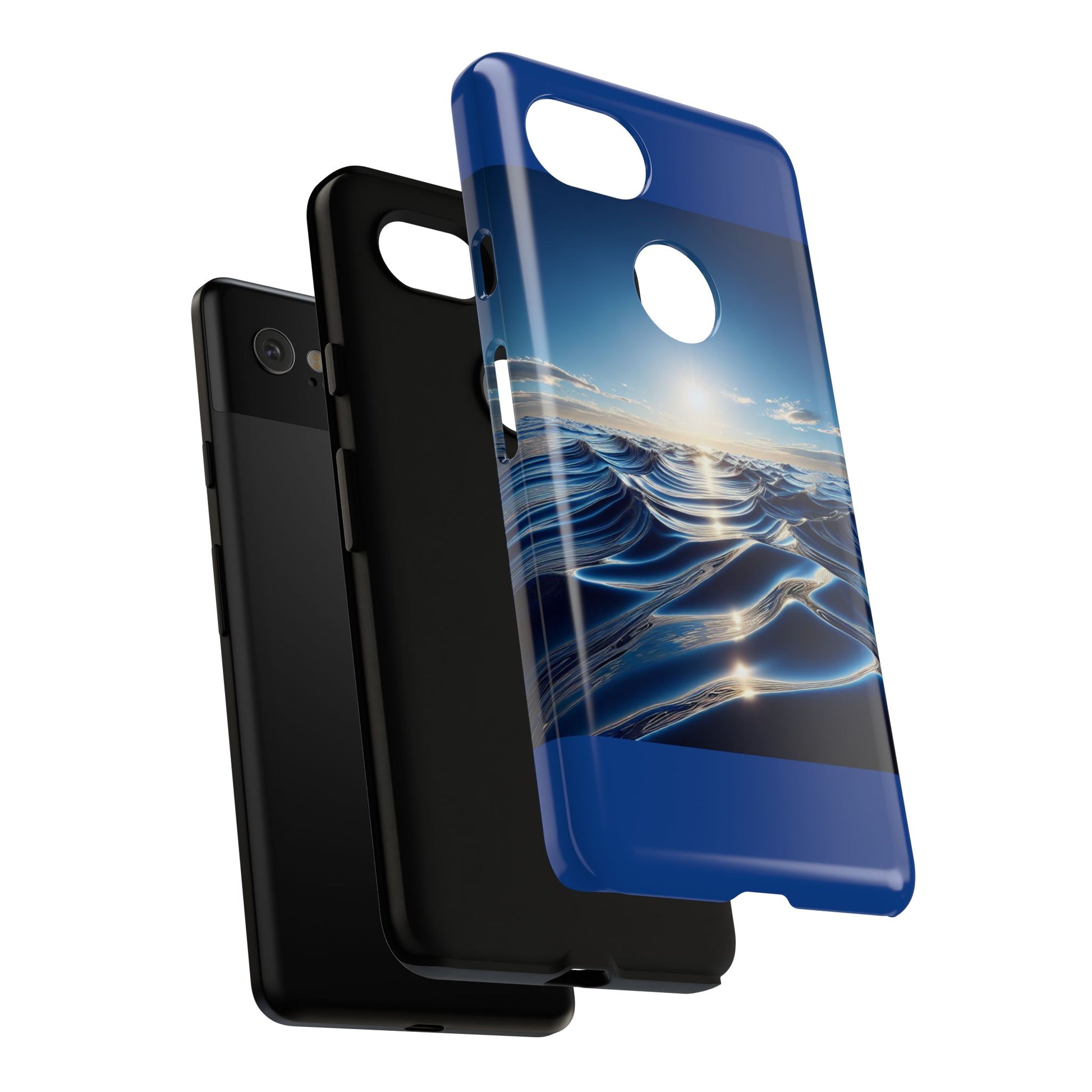 Ocean Wave Phone Case, Tough Phone Cover, Stylish Cell Case, Gift for Beach Lovers, Customizable Phone Accessory