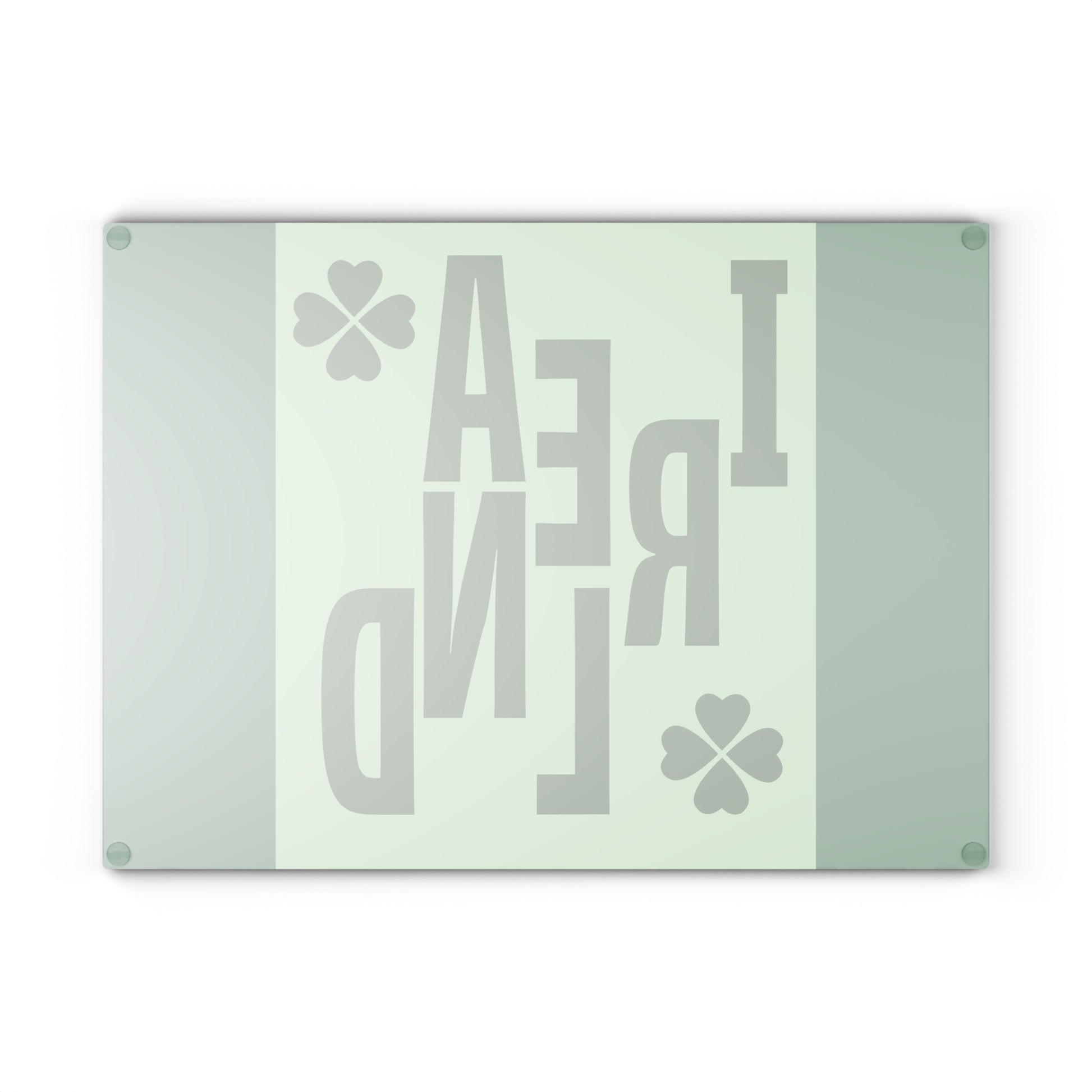 St. Patrick's Day Glass Cutting Board, Kitchen Decor, Shamrock Gift, Irish Cookware, Holiday Kitchen Accessory