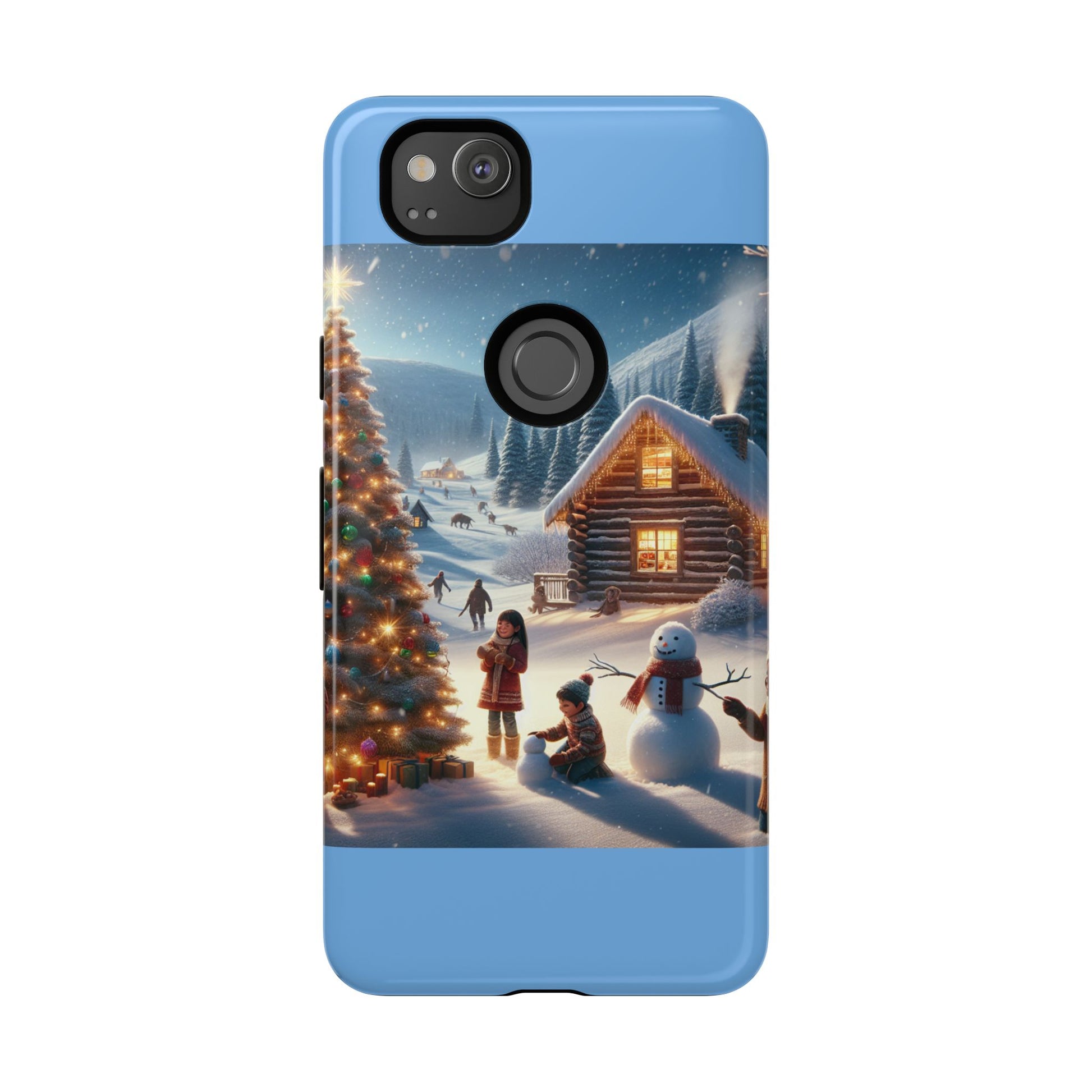 Winter Wonderland Phone Case, Holiday Gift for Him/Her, Cute Christmas Phone Cover, Unique Winter Scene Case, Festive Tech Accessories