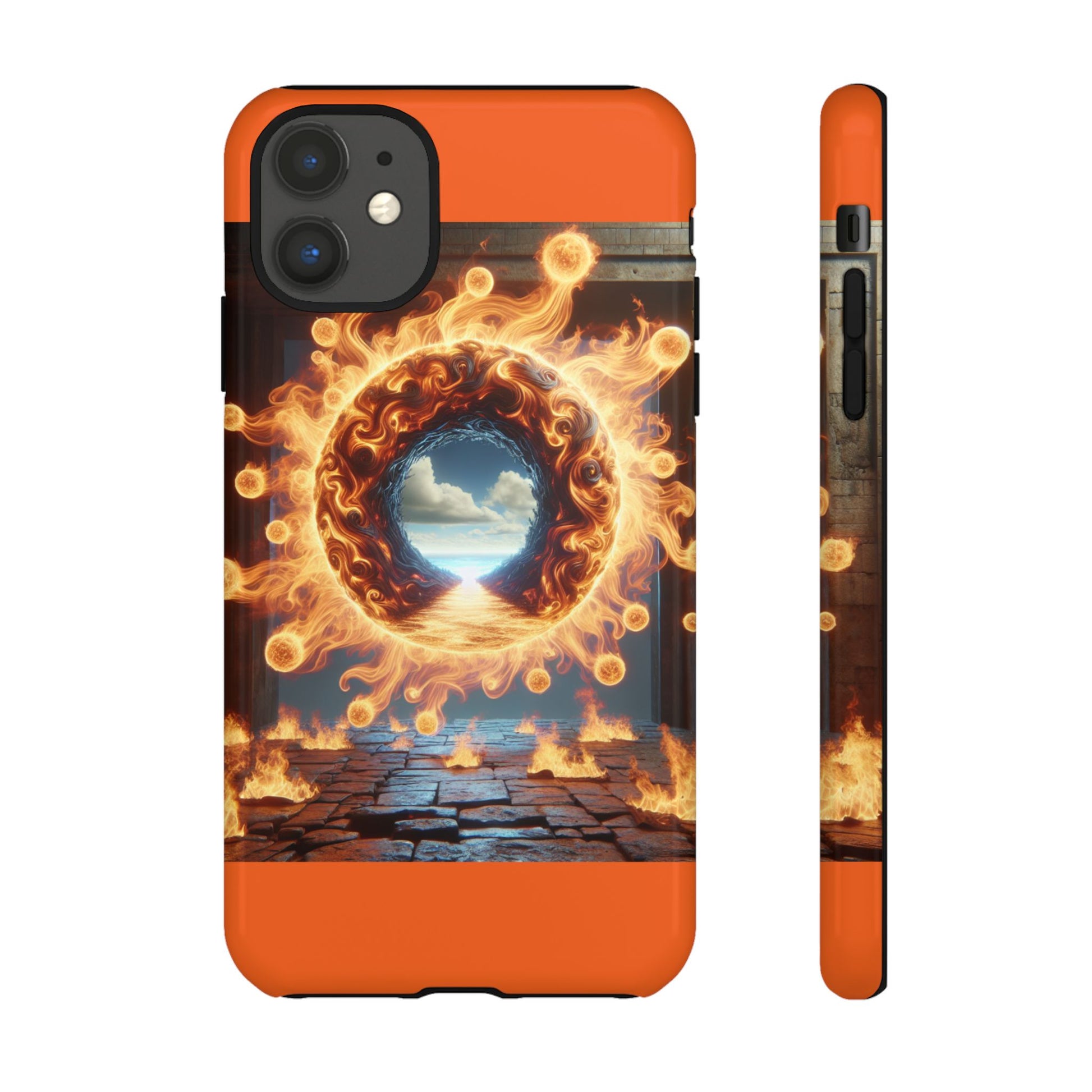 Vibrant Phone Case, Tough Cases for Gamers, Fire Element Phone Cover, Unique Protector, Game Lover Gifts