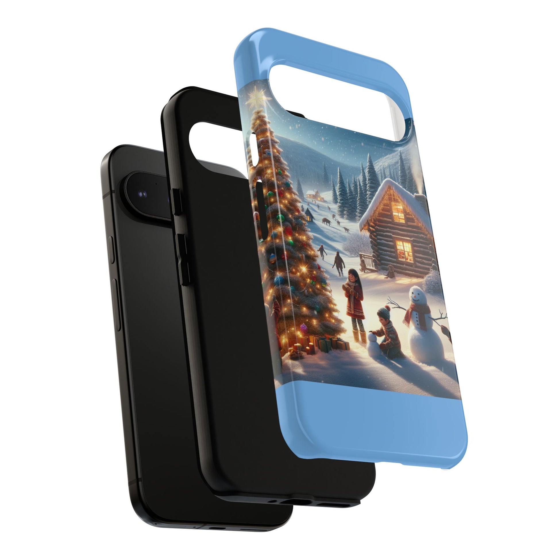 Winter Wonderland Phone Case, Holiday Gift for Him/Her, Cute Christmas Phone Cover, Unique Winter Scene Case, Festive Tech Accessories