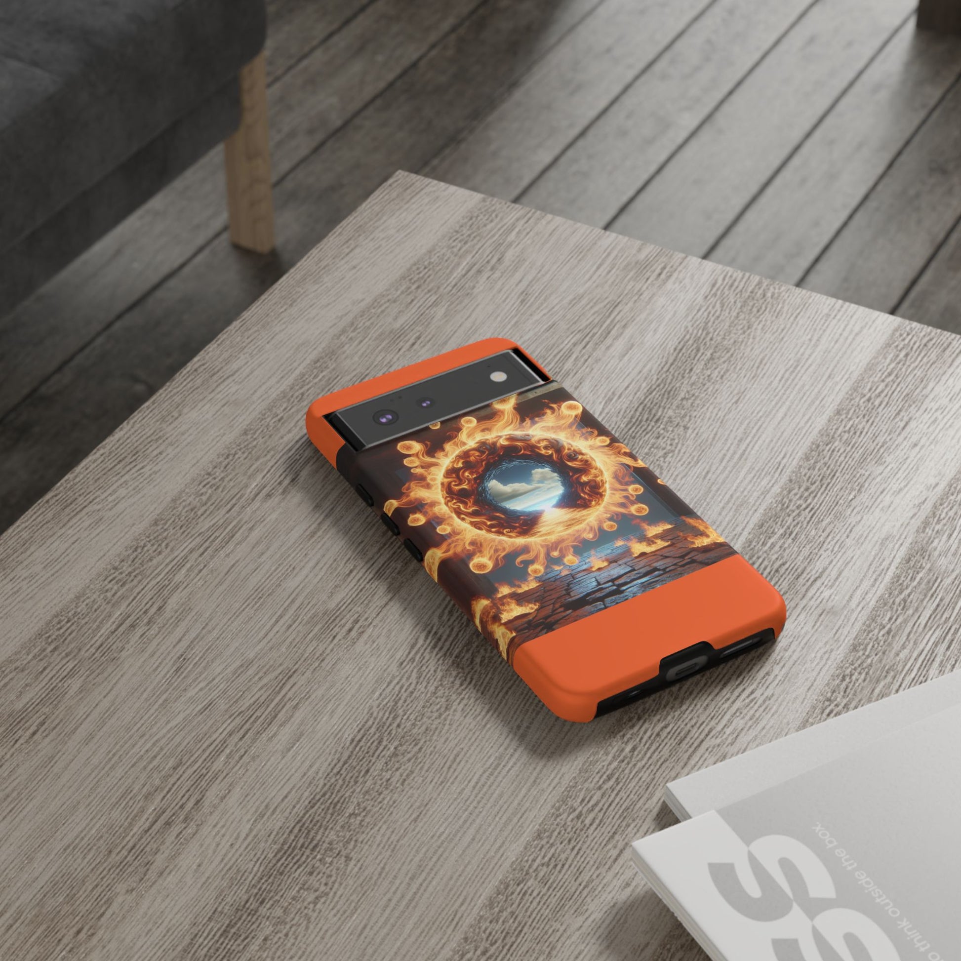 Vibrant Phone Case, Tough Cases for Gamers, Fire Element Phone Cover, Unique Protector, Game Lover Gifts