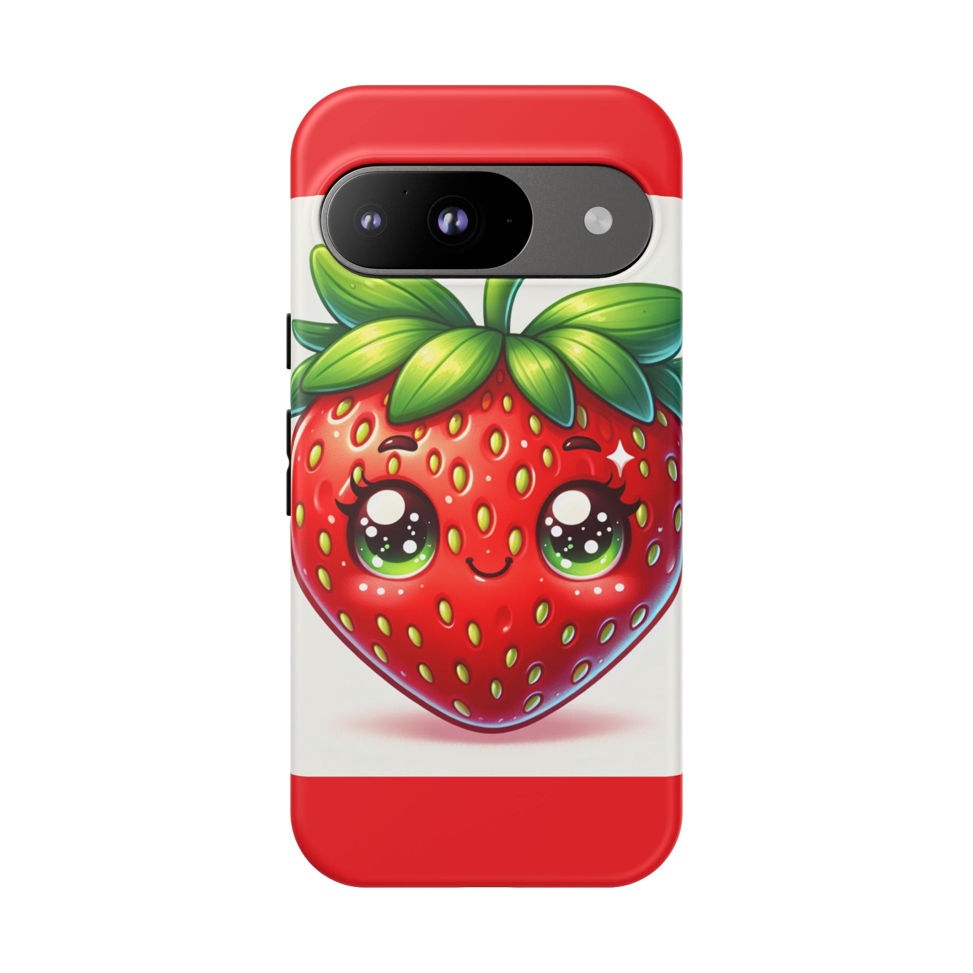 Cute Strawberry iPhone Case, Tough Phone Cases, Stylish Accessories, Fun Design for Kids and Adults, Perfect Gift for All Occasions