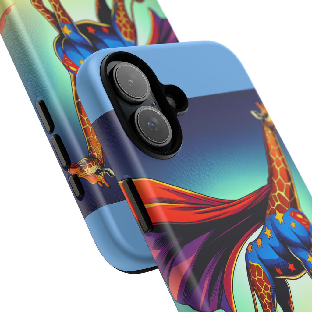 Superhero Giraffe Phone Case | Tough Cases, Unique Gifts, Animal Lover Accessories, Fun Tech Protectors, Cute Phone Covers, Birthday Gift