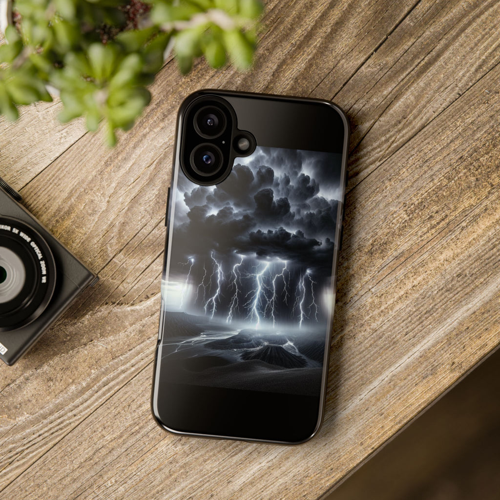 Tough Cases for the Bold: Stormy Thunder Phone Case, Lightning Protection, Durable Cover for Adventurers, Unique Gift for Nature [...]