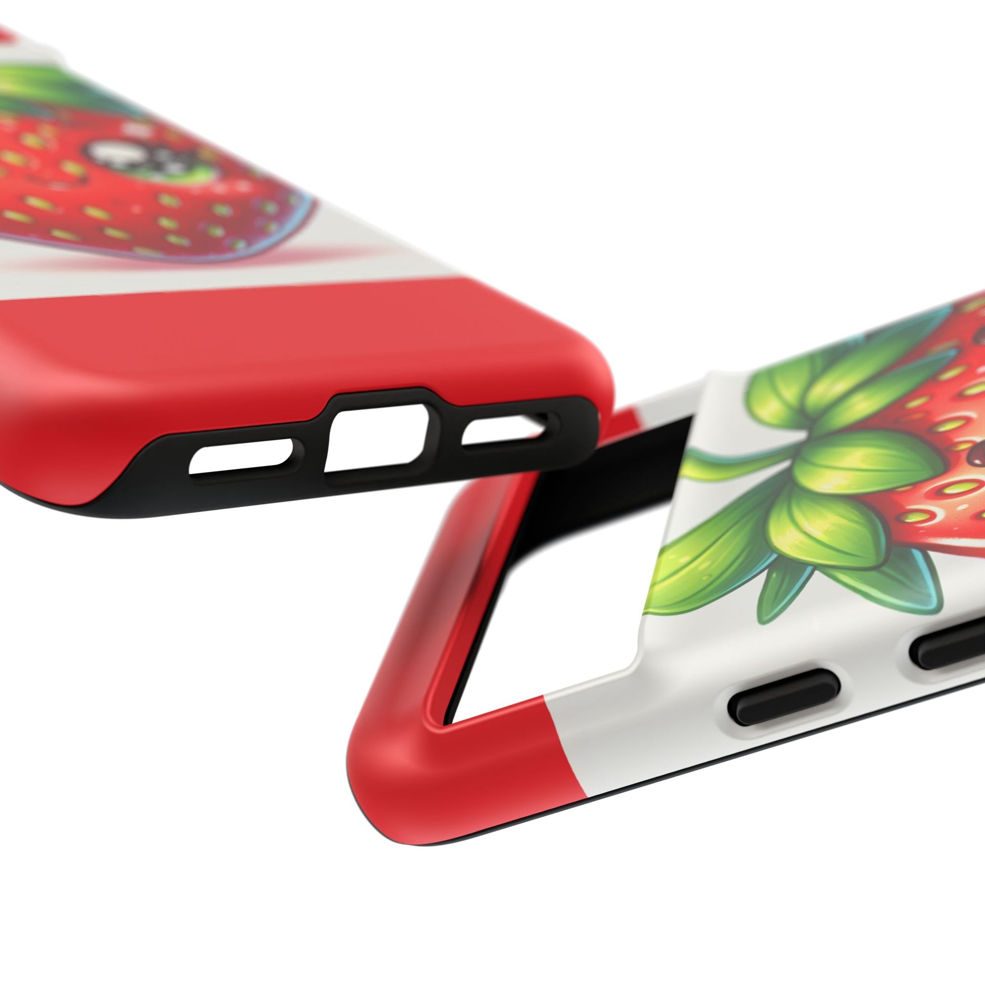 Cute Strawberry iPhone Case, Tough Phone Cases, Stylish Accessories, Fun Design for Kids and Adults, Perfect Gift for All Occasions