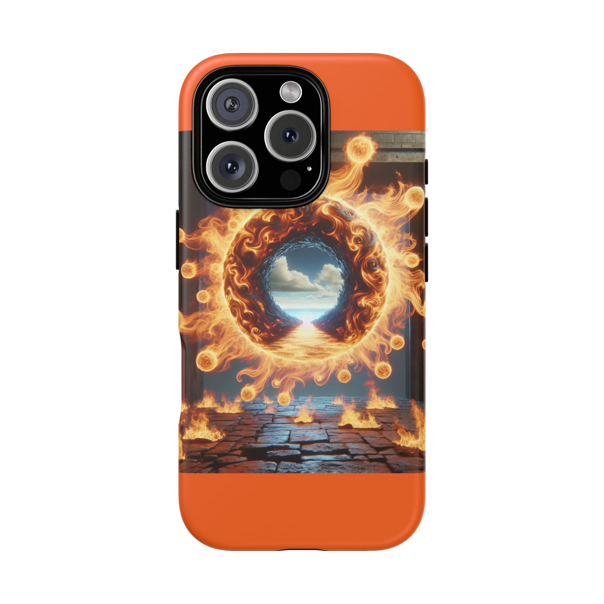 Vibrant Phone Case, Tough Cases for Gamers, Fire Element Phone Cover, Unique Protector, Game Lover Gifts