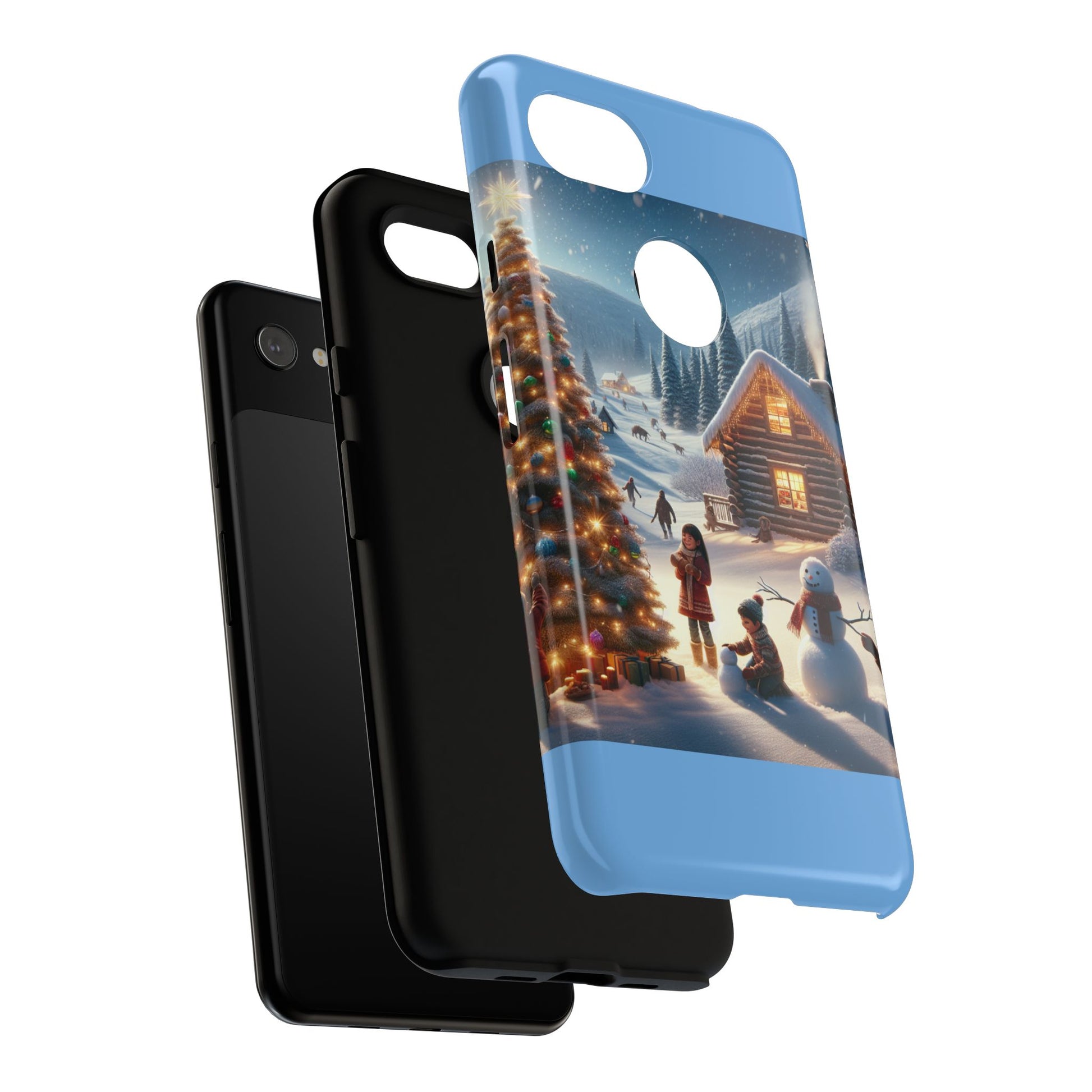 Winter Wonderland Phone Case, Holiday Gift for Him/Her, Cute Christmas Phone Cover, Unique Winter Scene Case, Festive Tech Accessories