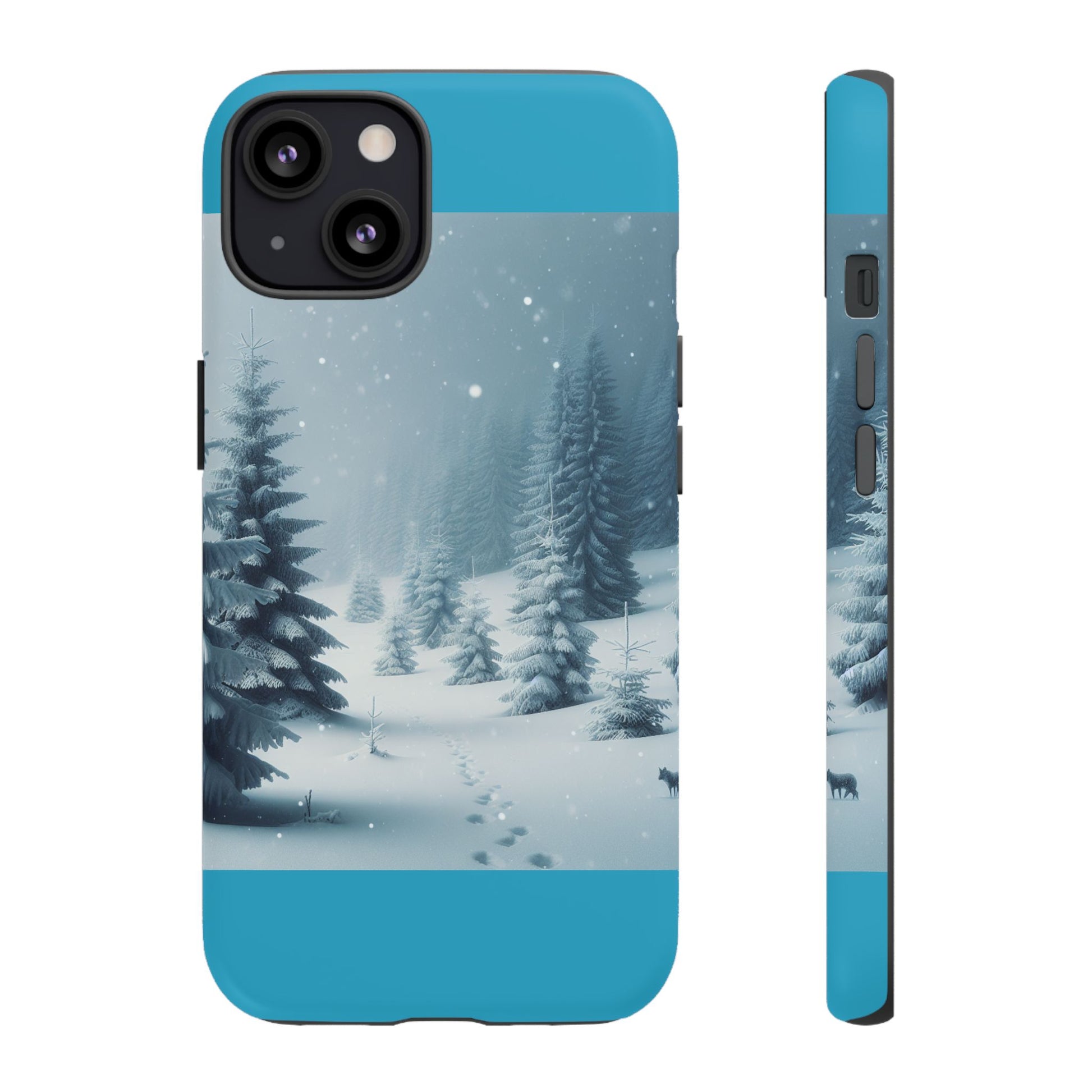 Winter Forest Phone Case, Tough Cases for iPhone, Snowy Landscape Design, Nature Lover Gift, Holiday Accessories