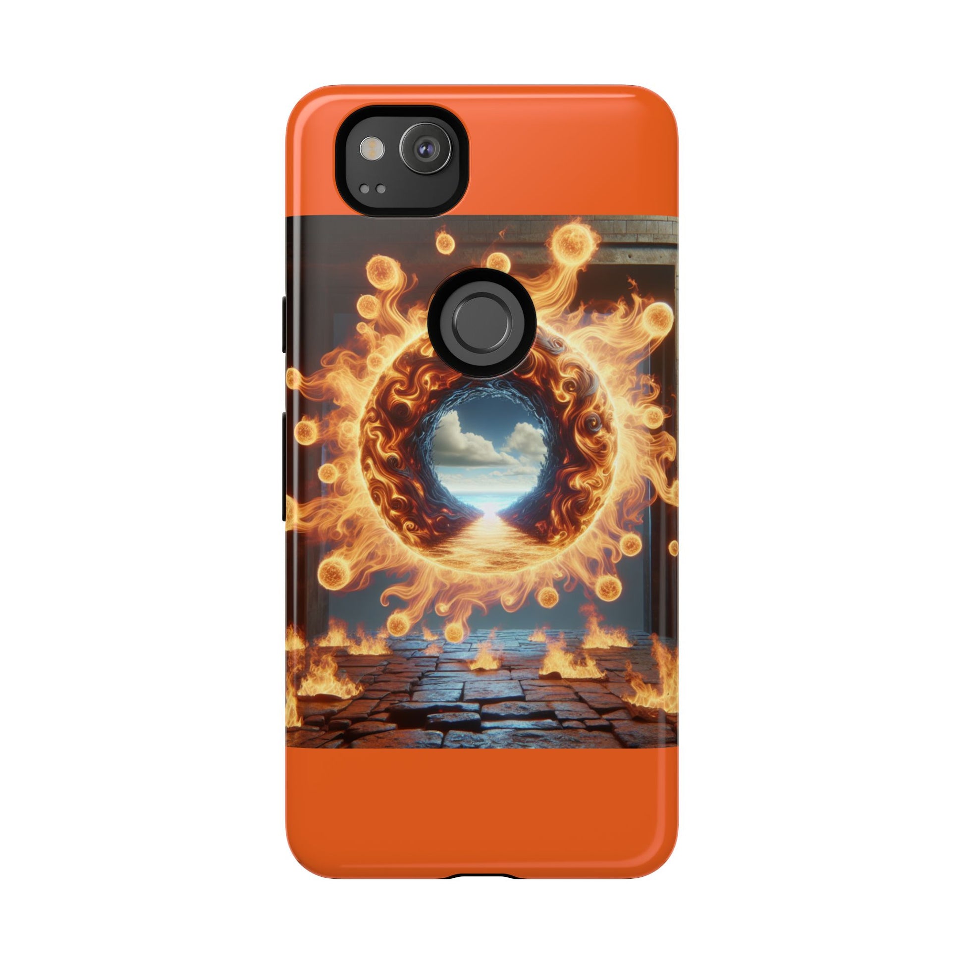 Vibrant Phone Case, Tough Cases for Gamers, Fire Element Phone Cover, Unique Protector, Game Lover Gifts