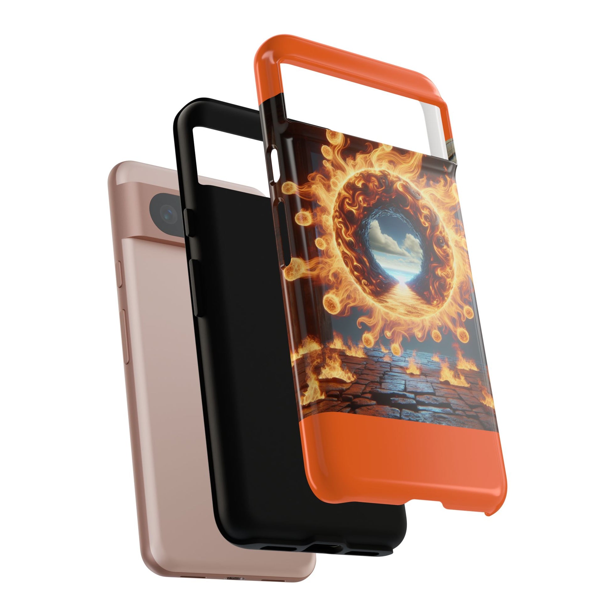 Vibrant Phone Case, Tough Cases for Gamers, Fire Element Phone Cover, Unique Protector, Game Lover Gifts