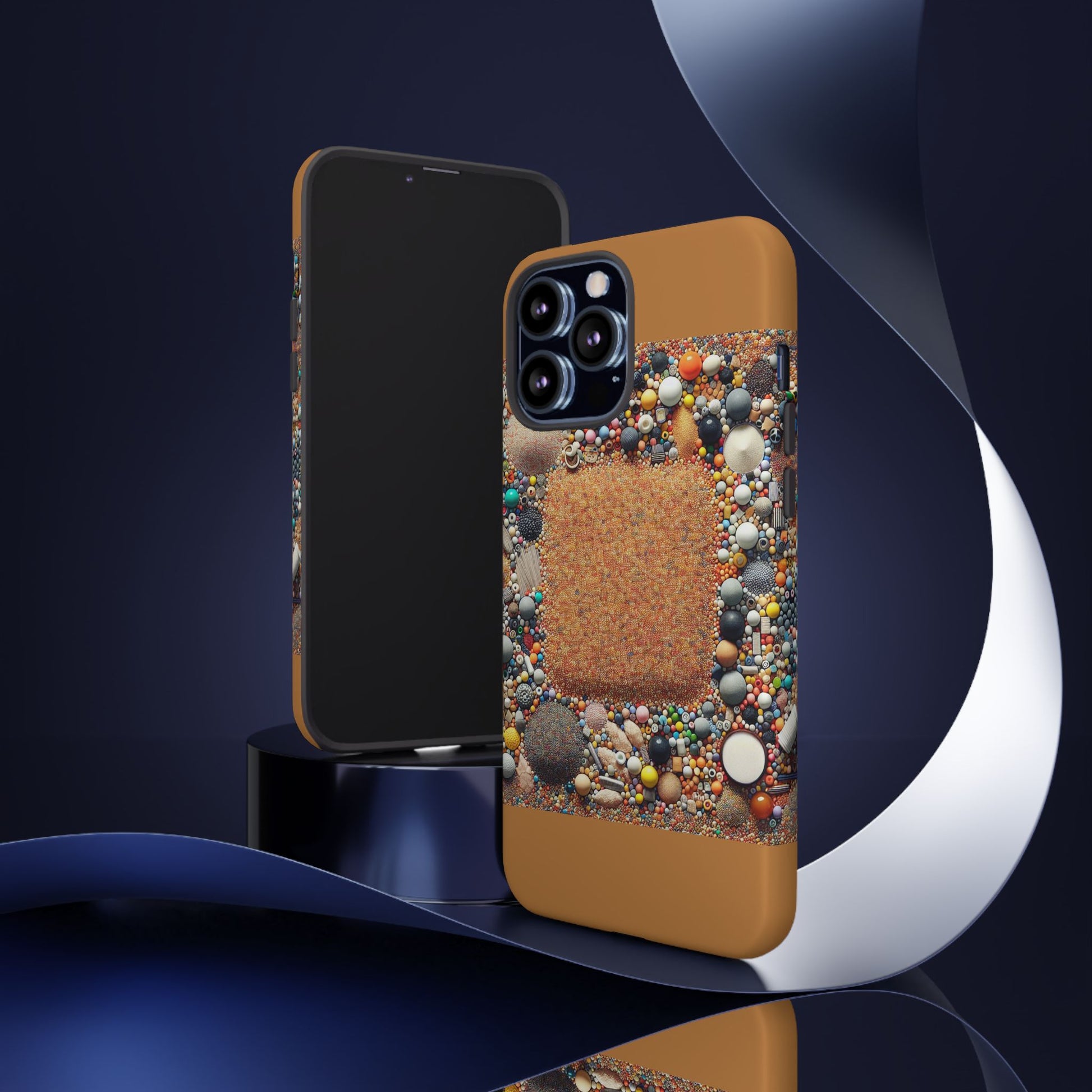 Colorful Phone Case with Unique Texture, Tough Case, Phone Accessory, Trendy Design, Gift for Tech Lovers, Durable Protection