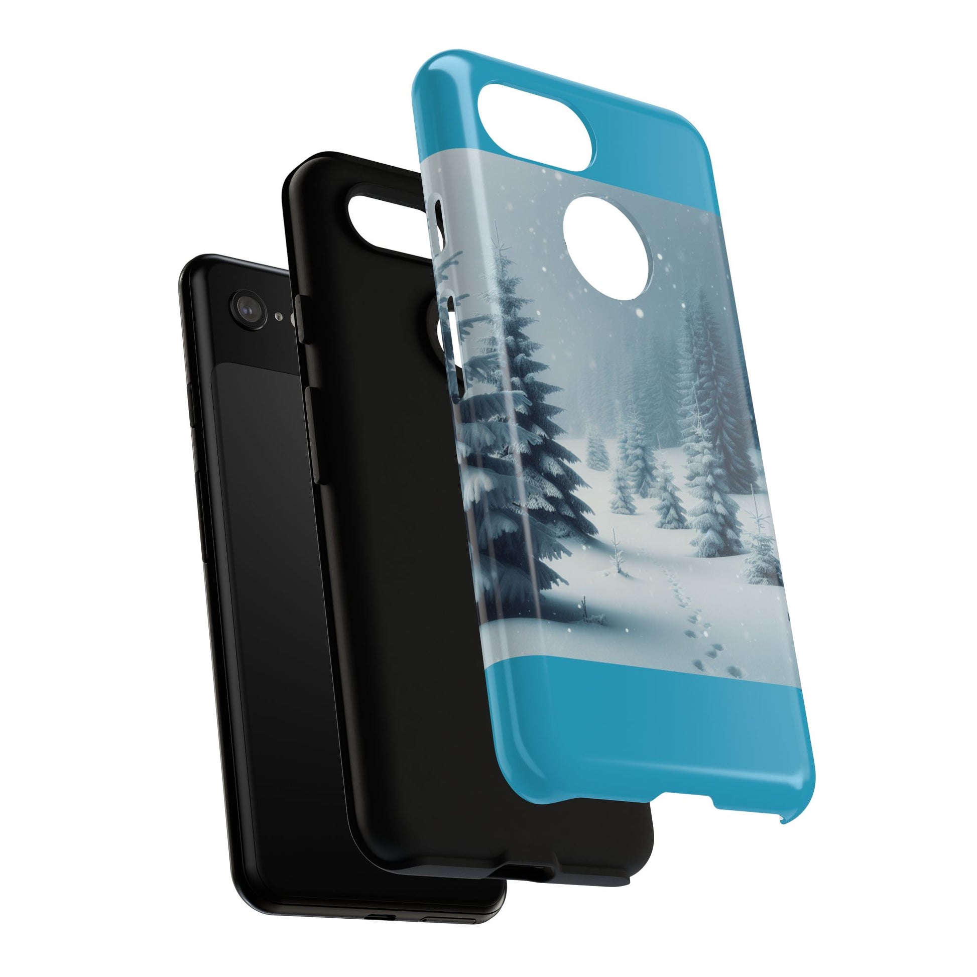 Winter Forest Phone Case, Tough Cases for iPhone, Snowy Landscape Design, Nature Lover Gift, Holiday Accessories